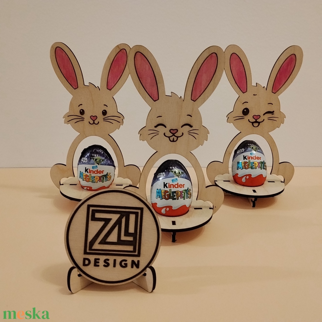 Nyuszis tojás tartó - ünnepi díszek, dekorációk - húsvéti díszek és dekorációk - húsvéti tojástartó - Meska.hu