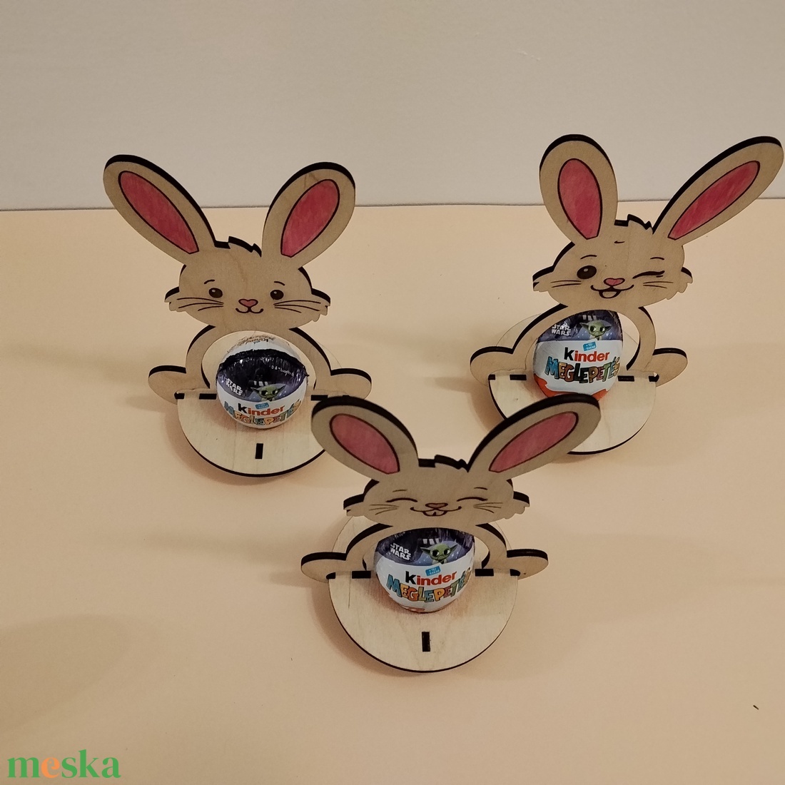 Nyuszis tojás tartó - ünnepi díszek, dekorációk - húsvéti díszek és dekorációk - húsvéti tojástartó - Meska.hu