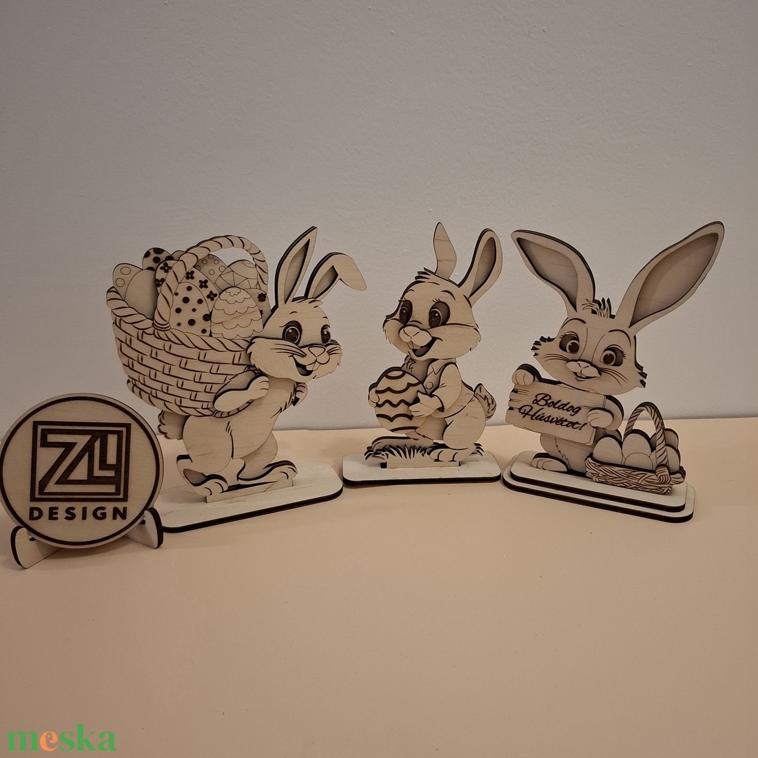 Nyuszis figura - ünnepi díszek, dekorációk - húsvéti díszek és dekorációk - húsvéti tojástartó - Meska.hu