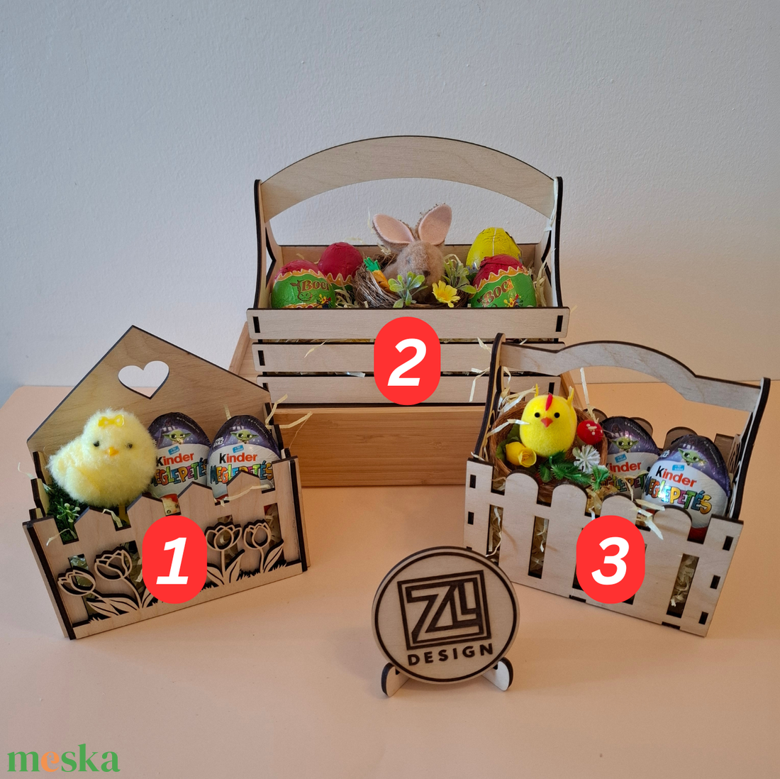 Lézervágott ajándék virágos kosár - ünnepi díszek, dekorációk - húsvéti díszek és dekorációk - húsvéti kosár - Meska.hu