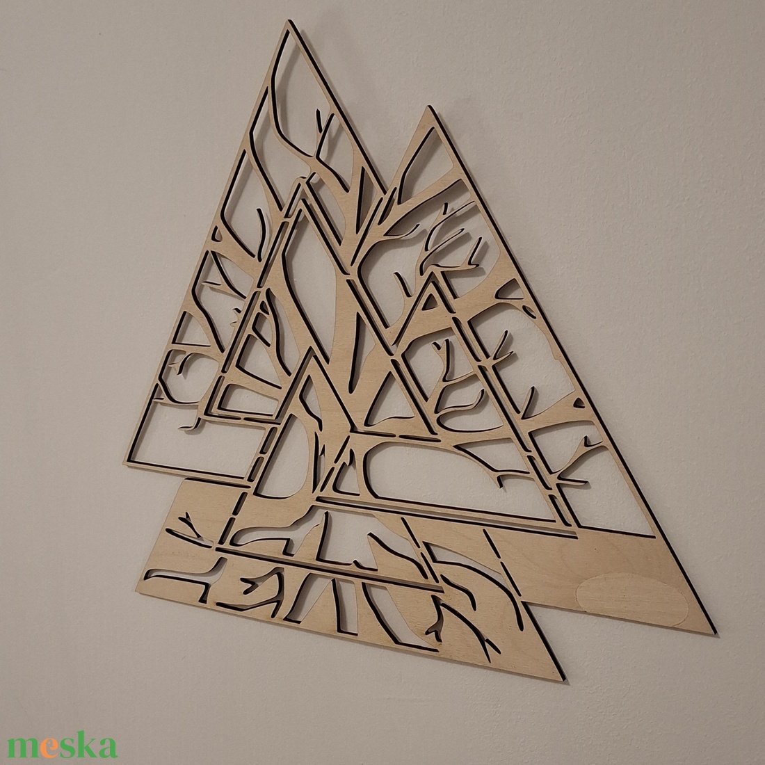 Valknut szimbólum - otthon & életmód - dekoráció - kép & falikép - fából készült kép - Meska.hu