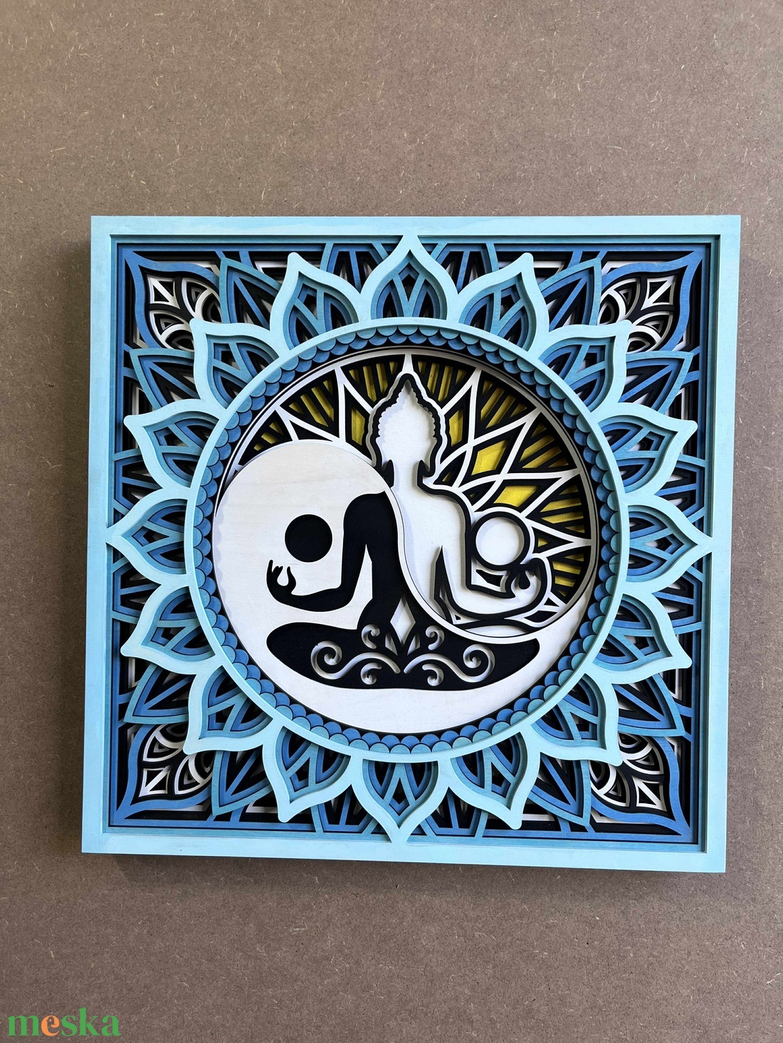 Mandala  Buddha és Yin-Yang dekoráció - otthon & életmód - dekoráció - kép & falikép - 3d képek - Meska.hu