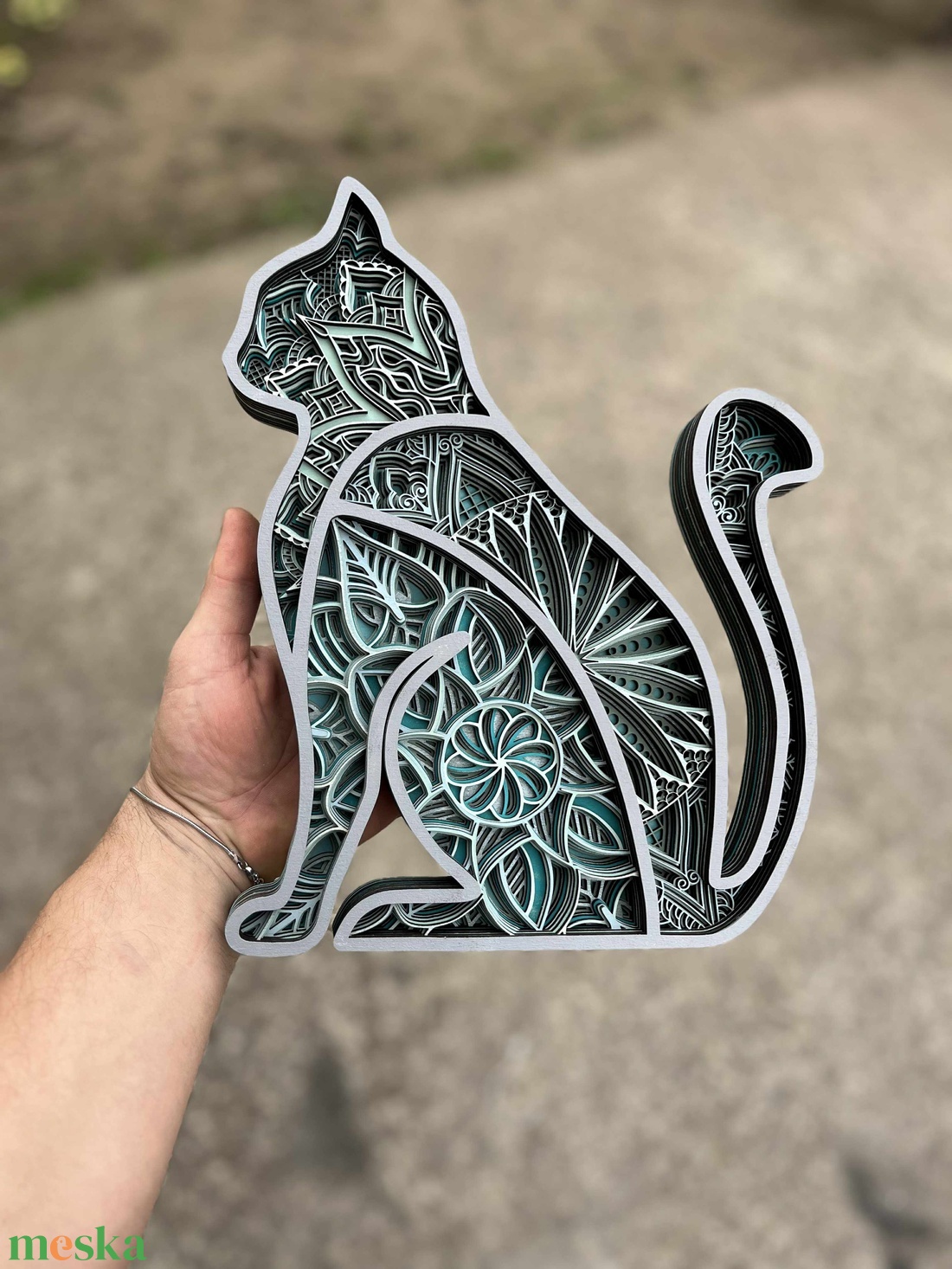 Mandala cica - otthon & életmód - dekoráció - kép & falikép - 3d képek - Meska.hu