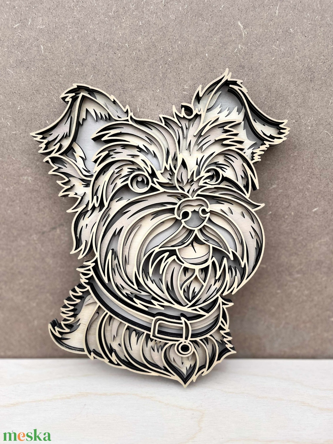Yorkshire terrier falidísz - otthon & életmód - dekoráció - kép & falikép - 3d képek - Meska.hu