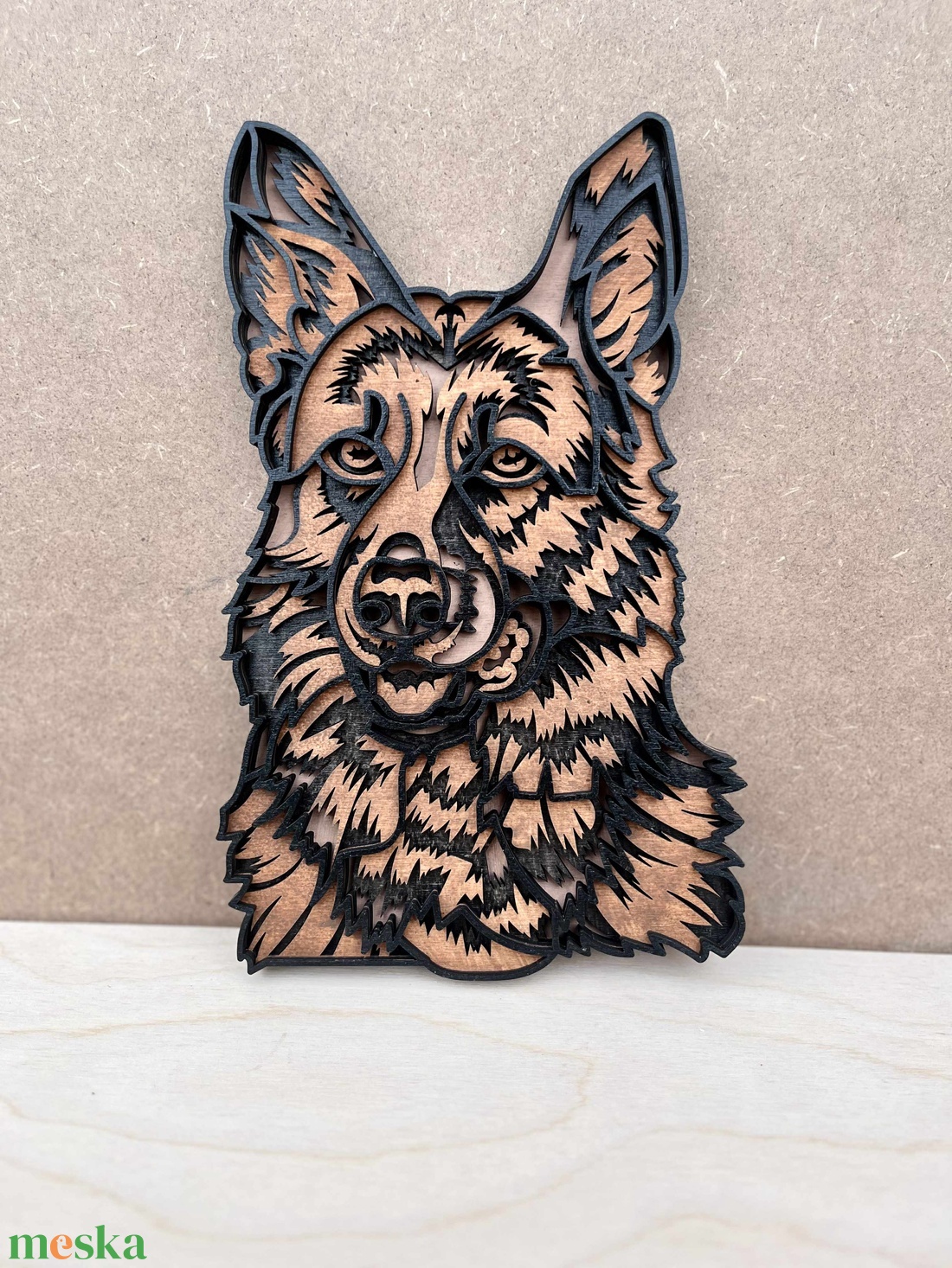 Németjuhász falidísz - otthon & életmód - dekoráció - kép & falikép - 3d képek - Meska.hu