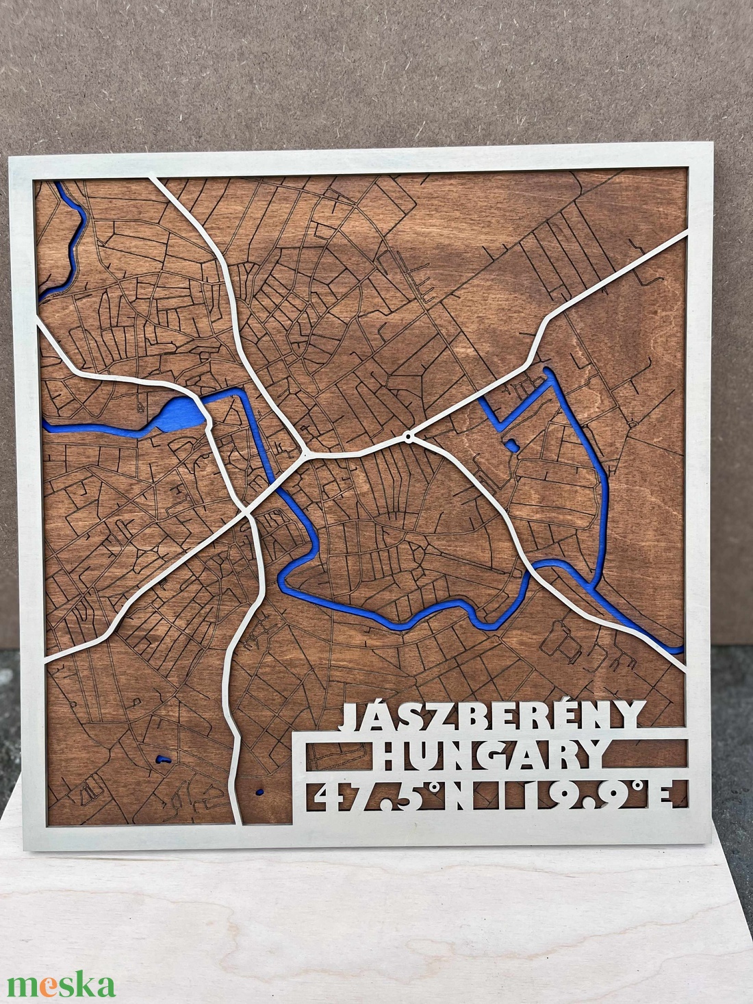 Egyedi várostérkép falidísz - otthon & életmód - dekoráció - fali és függő dekoráció - falra akasztható dekor - Meska.hu