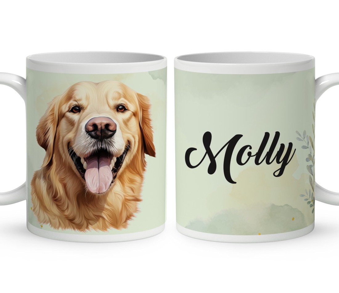Névvel kérhető - Golden Retriever portré mintás bögre - otthon & életmód - konyhafelszerelés, tálalás - tálalás - bögre & csésze - Meska.hu