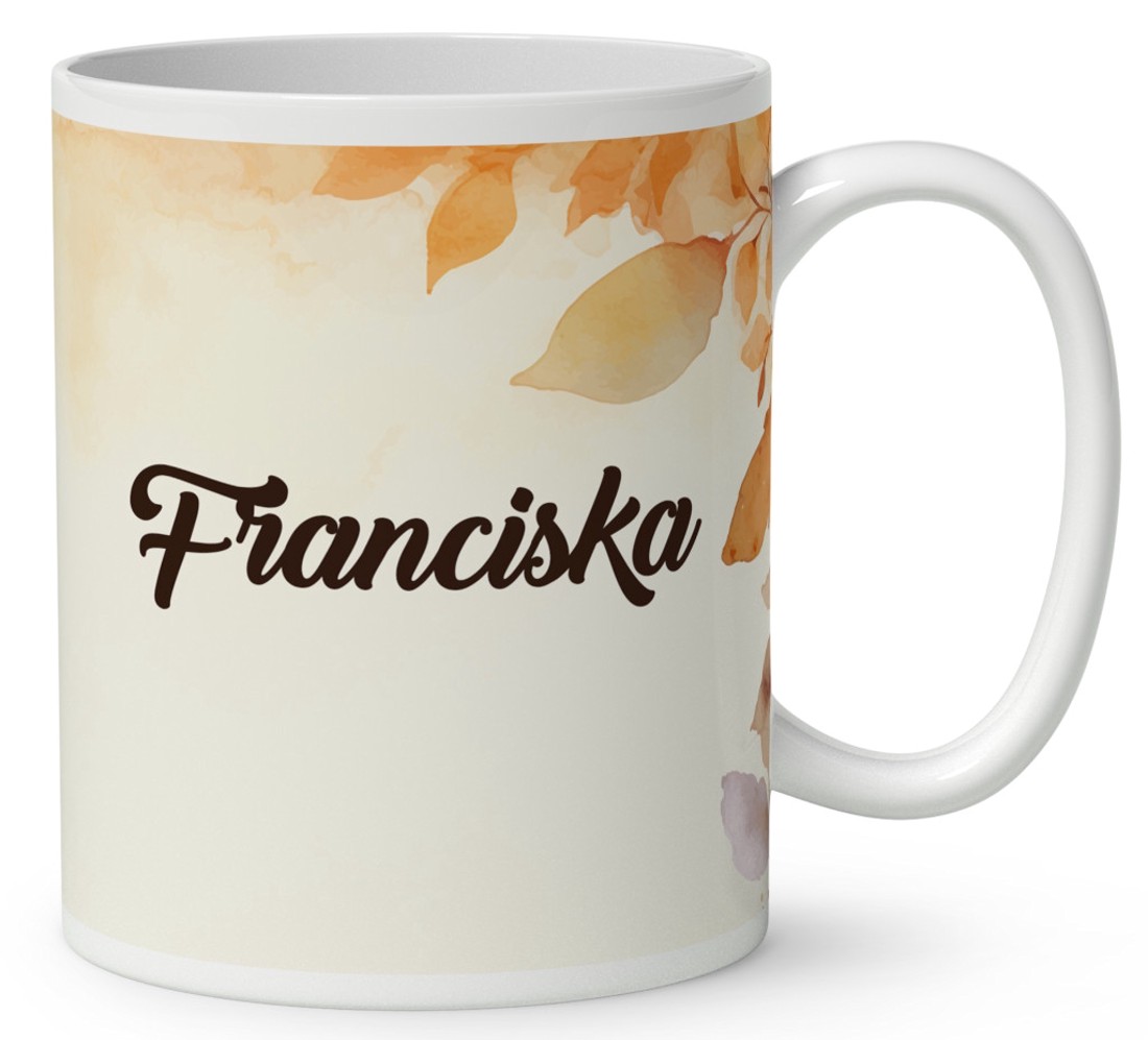 Névvel kérhető - Legcukibb őszi manó lány mintás bögre - otthon & életmód - konyhafelszerelés, tálalás - tálalás - bögre & csésze - Meska.hu