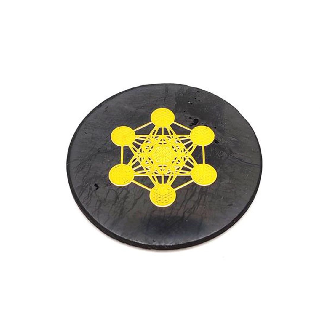 Shungit korong metatron arany matricás 50mm - kellékek & szerszámok - ásvány alapanyag - shungit piramis - Meska.hu Shungit korong metatron arany matricás 50mm - kellékek & szerszámok - ásvány alapanyag - shungit piramis - Meska.hu
