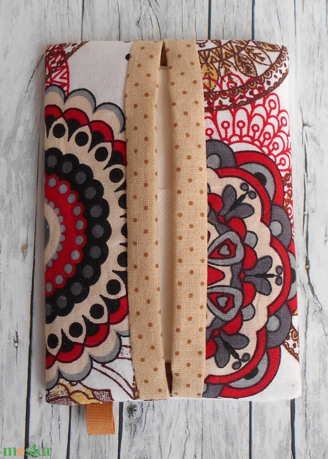 Zsepitartó (Mandala mintás fehér alapon piros-szürke-drapp) - táska & tok - pénztárca & más tok - zsebkendőtartó tok - Meska.hu Zsepitartó (Mandala mintás fehér alapon piros-szürke-drapp) - táska & tok - pénztárca & más tok - zsebkendőtartó tok - Meska.hu