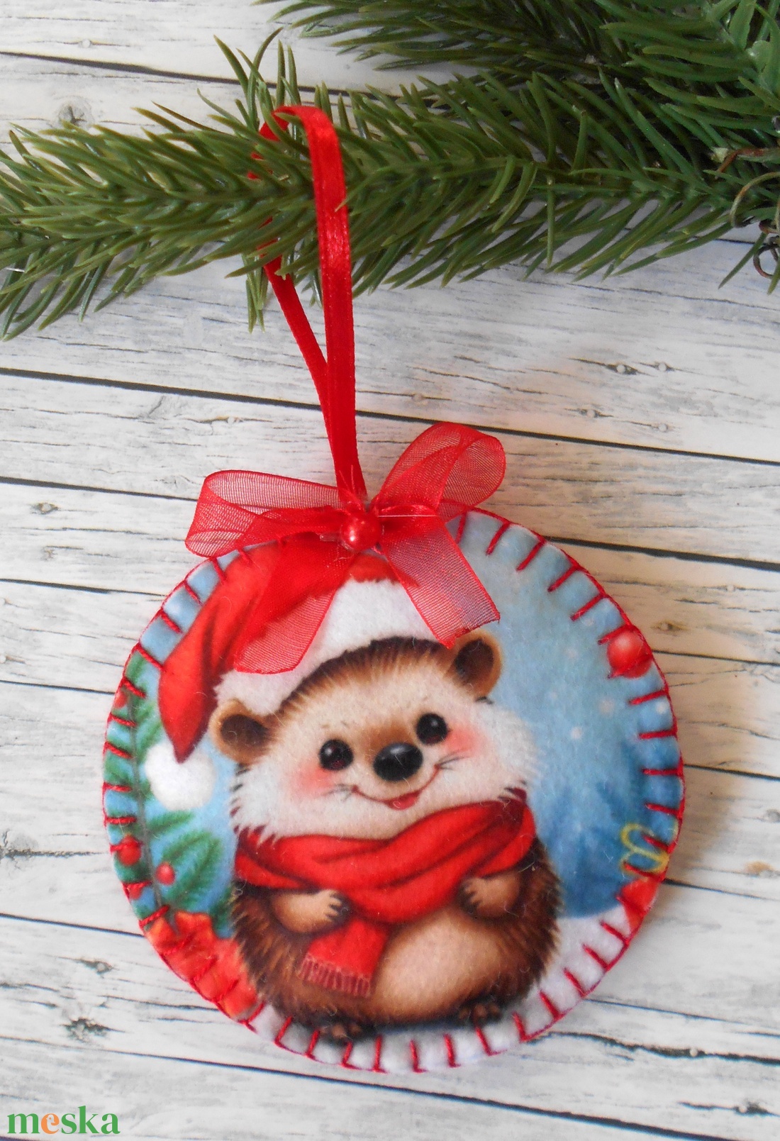 Süni kör alakú karácsonyfadísz V. - karácsony - karácsonyi lakásdekoráció - karácsonyfadíszek - Meska.hu