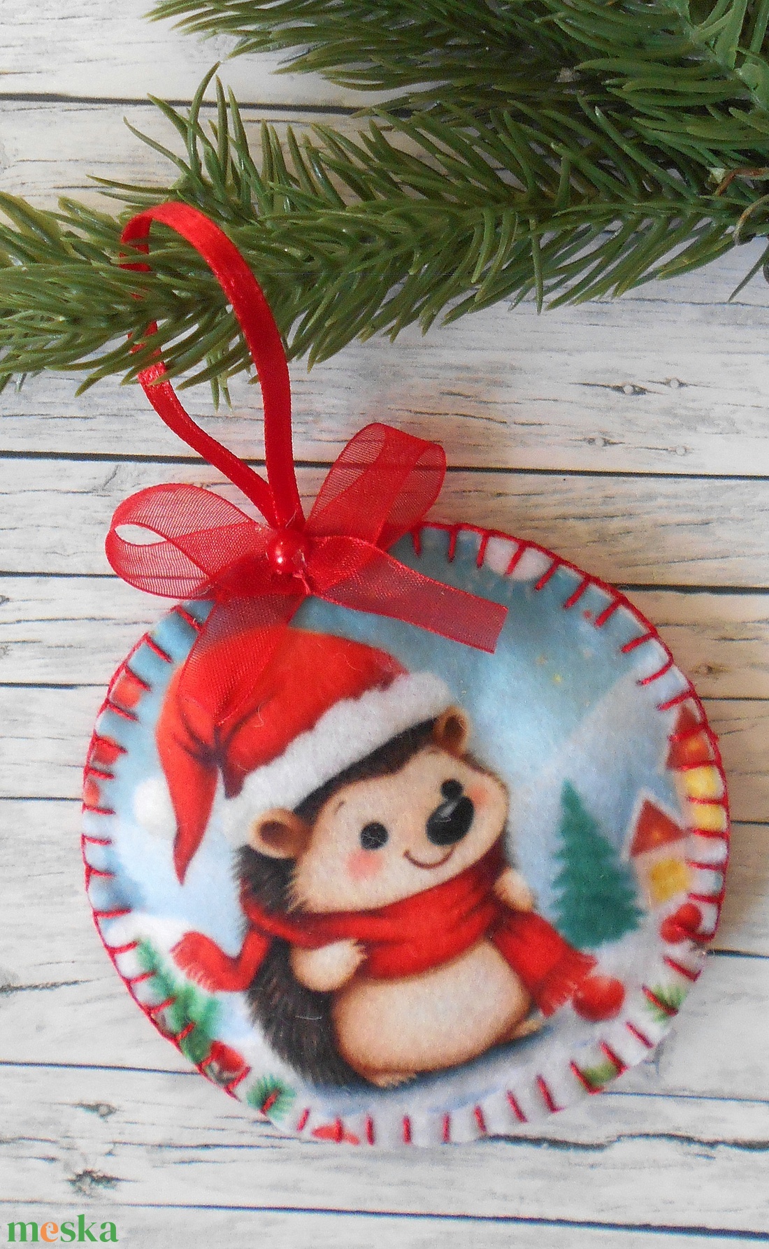 Süni kör alakú karácsonyfadísz VI. - karácsony - karácsonyi lakásdekoráció - karácsonyfadíszek - Meska.hu