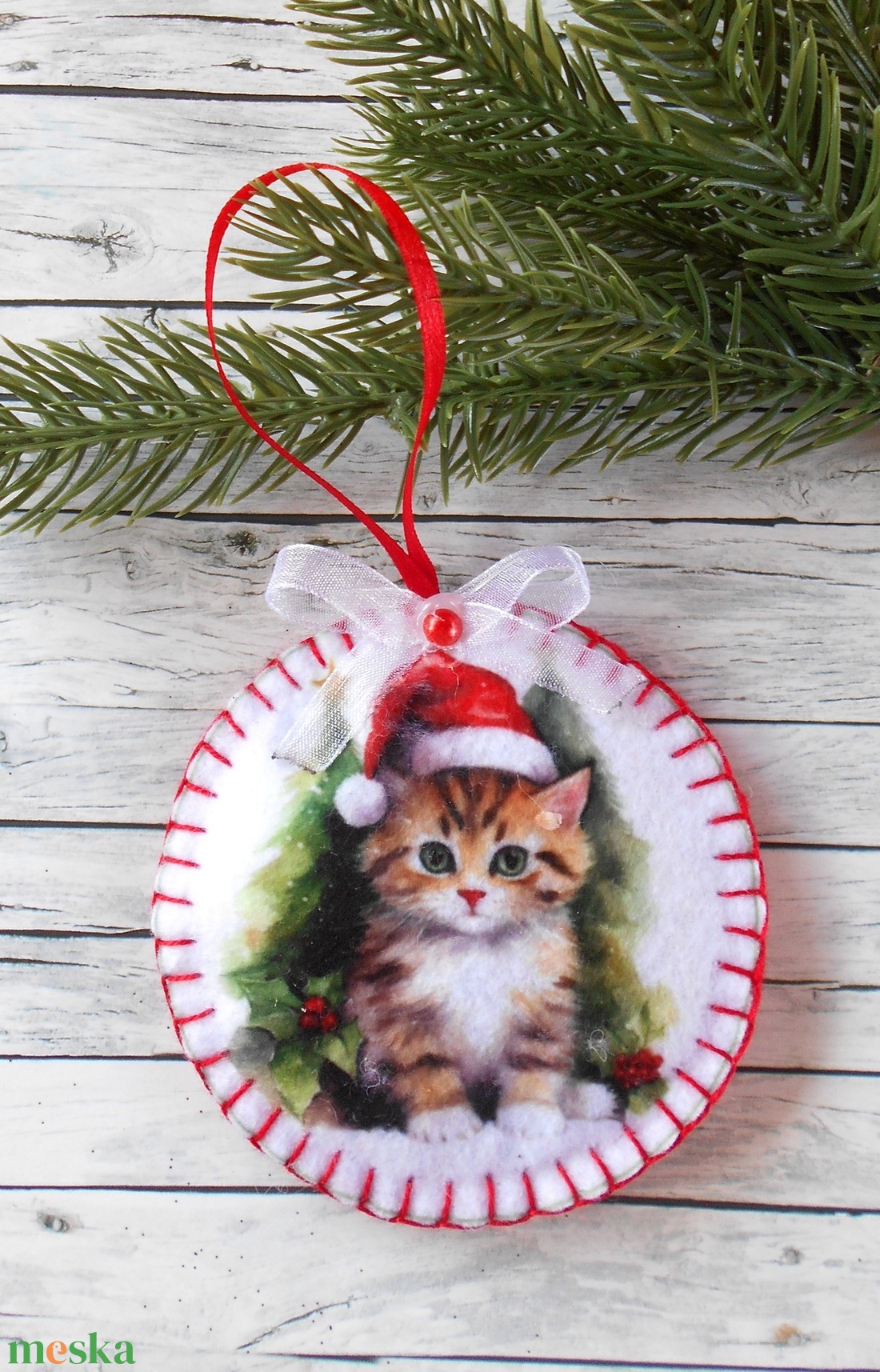 Cica-karácsony: kör alakú karácsonyfa dísz 3. - karácsony - karácsonyi lakásdekoráció - karácsonyfadíszek - Meska.hu Cica-karácsony: kör alakú karácsonyfa dísz 3. - karácsony - karácsonyi lakásdekoráció - karácsonyfadíszek - Meska.hu
