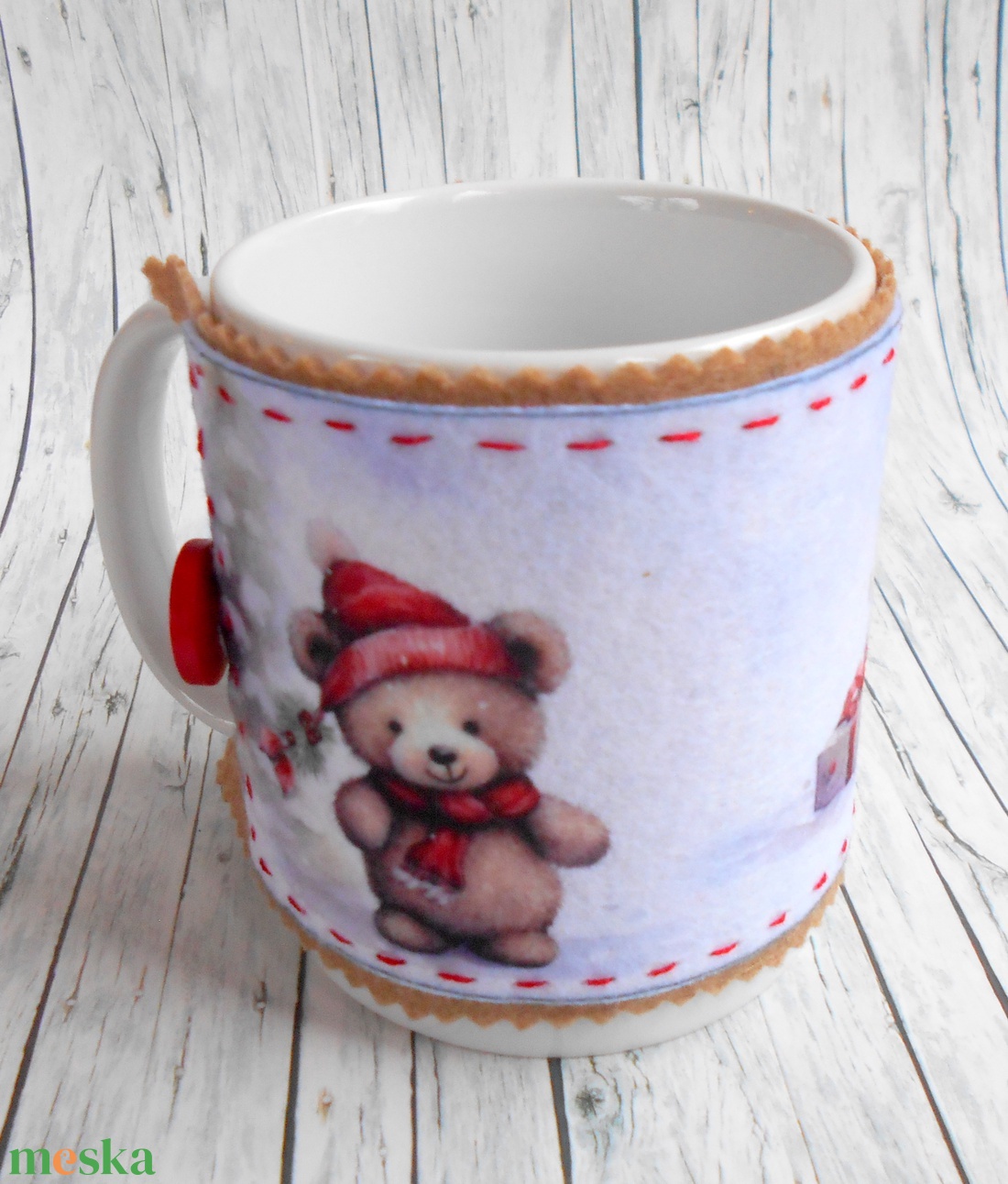 Bögrepalást/melegen tartó cuki macis 1. - otthon & életmód - konyhafelszerelés, tálalás - tálalás - bögre & csésze - Meska.hu