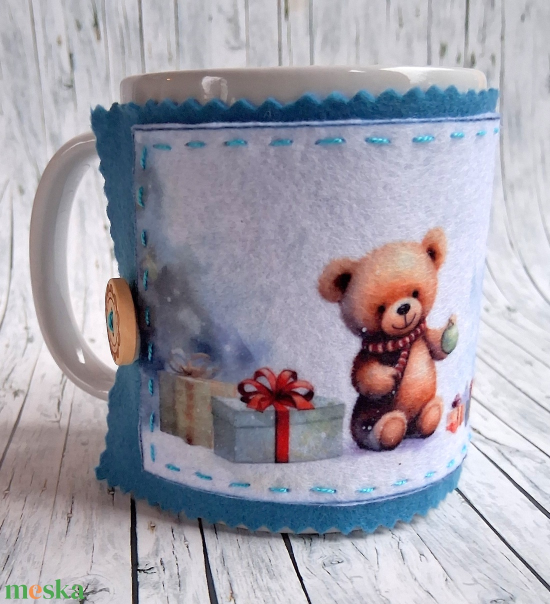 Bögrepalást/melegen tartó cuki macis 2 - otthon & életmód - konyhafelszerelés, tálalás - tálalás - bögre & csésze - Meska.hu