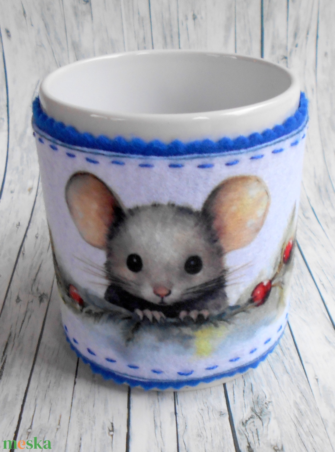Bögrepalást/melegen tartó cuki egérkés - otthon & életmód - konyhafelszerelés, tálalás - tálalás - bögre & csésze - Meska.hu