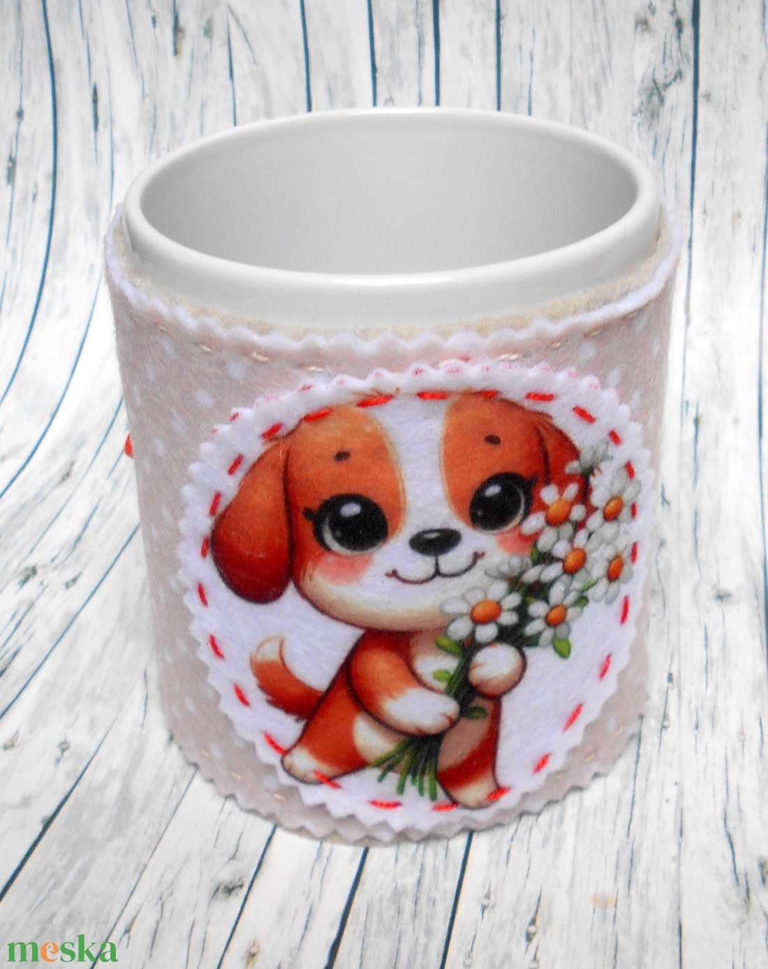 Bögrepalást/melegen tartó kutyusos - otthon & életmód - konyhafelszerelés, tálalás - tálalás - bögre & csésze - Meska.hu