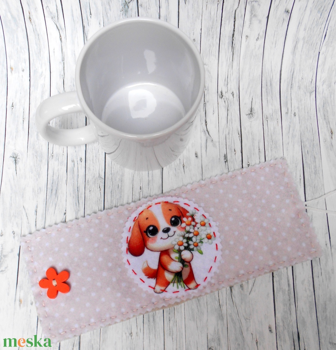 Bögrepalást/melegen tartó kutyusos - otthon & életmód - konyhafelszerelés, tálalás - tálalás - bögre & csésze - Meska.hu