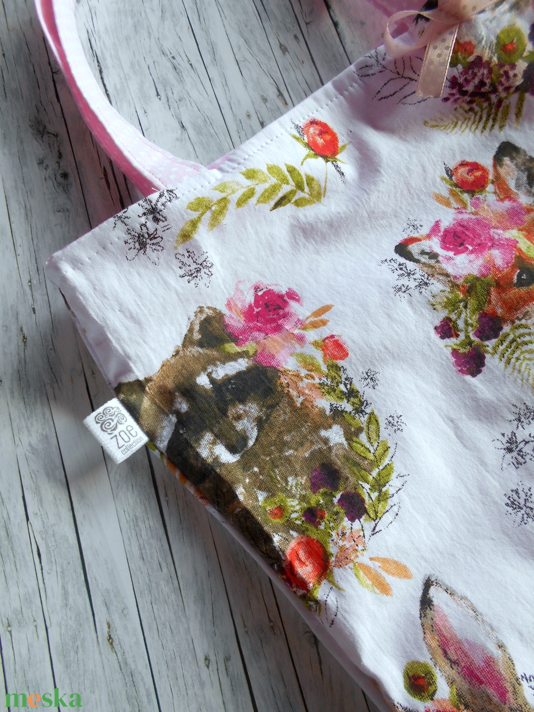 Cuki erdei állatok mintás táska/szatyor gyerekeknek - táska & tok - bevásárlás & shopper táska - shopper, textiltáska, szatyor - Meska.hu