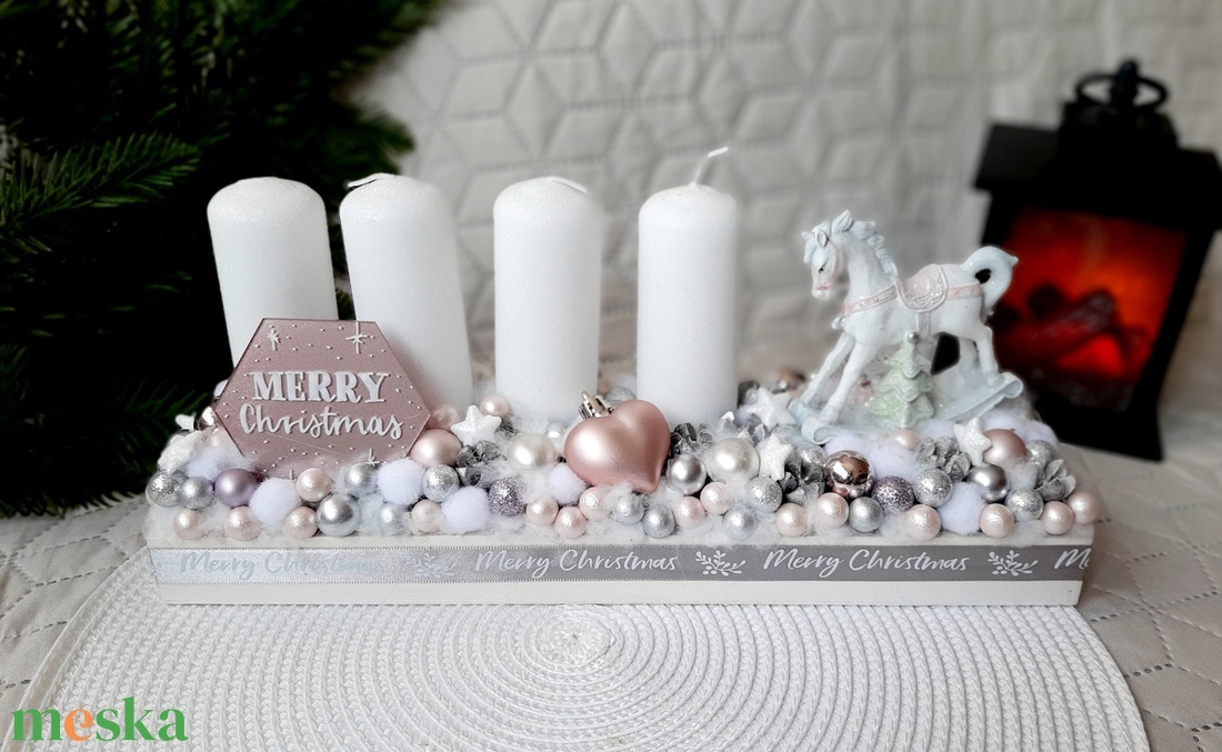 Hintalovas adventi tál - karácsony - adventi díszek - adventi asztaldísz - Meska.hu