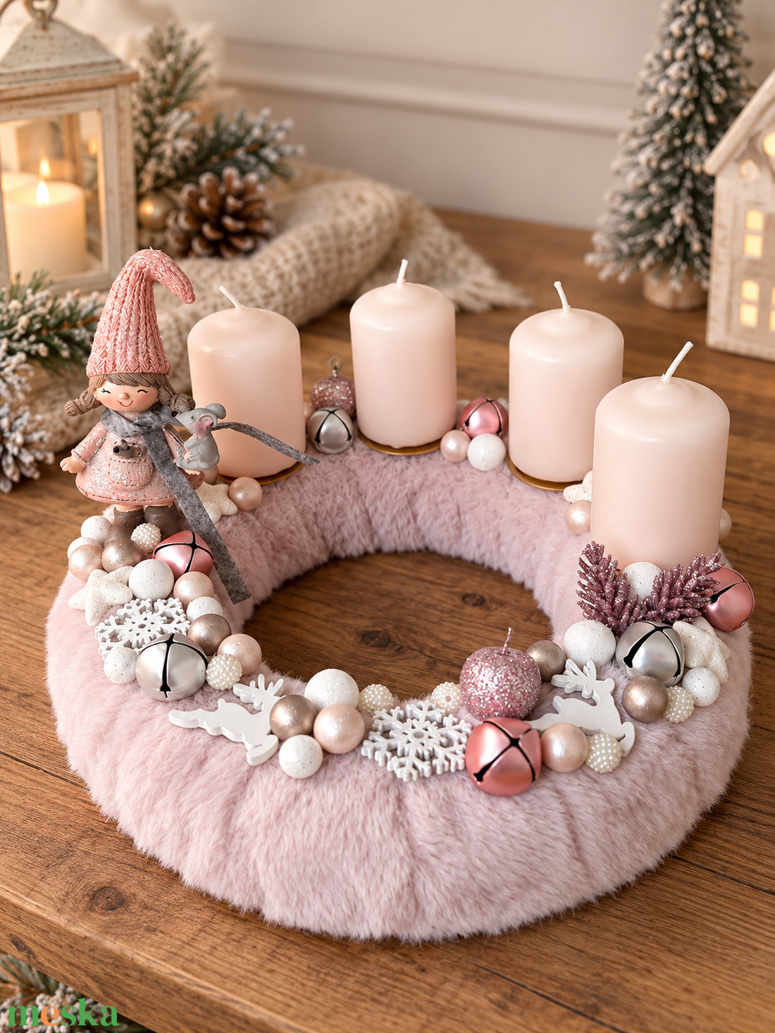 Pihe-puha adventi koszorú - karácsony - adventi díszek - adventi koszorú - Meska.hu