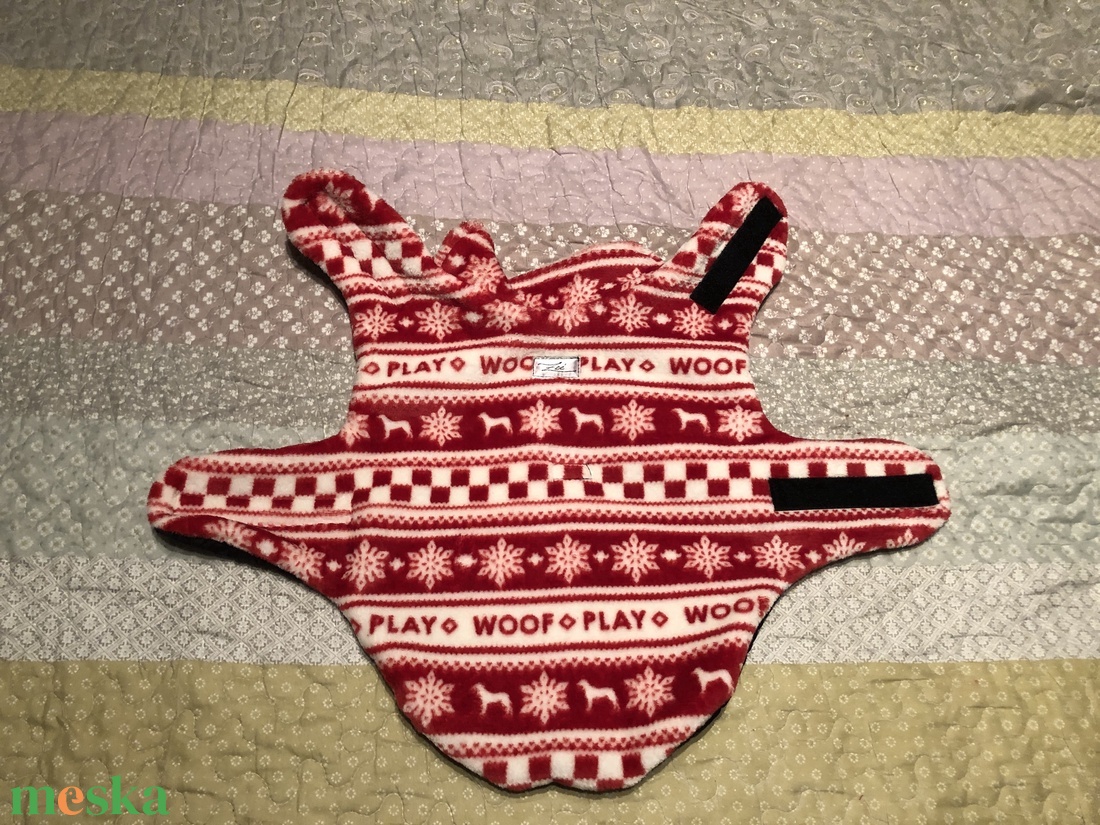 Kutyaruha mintás wellsoft béléssel fekete-mintás - otthon & életmód - kisállatoknak - kutyáknak - kutya ruházat - Meska.hu