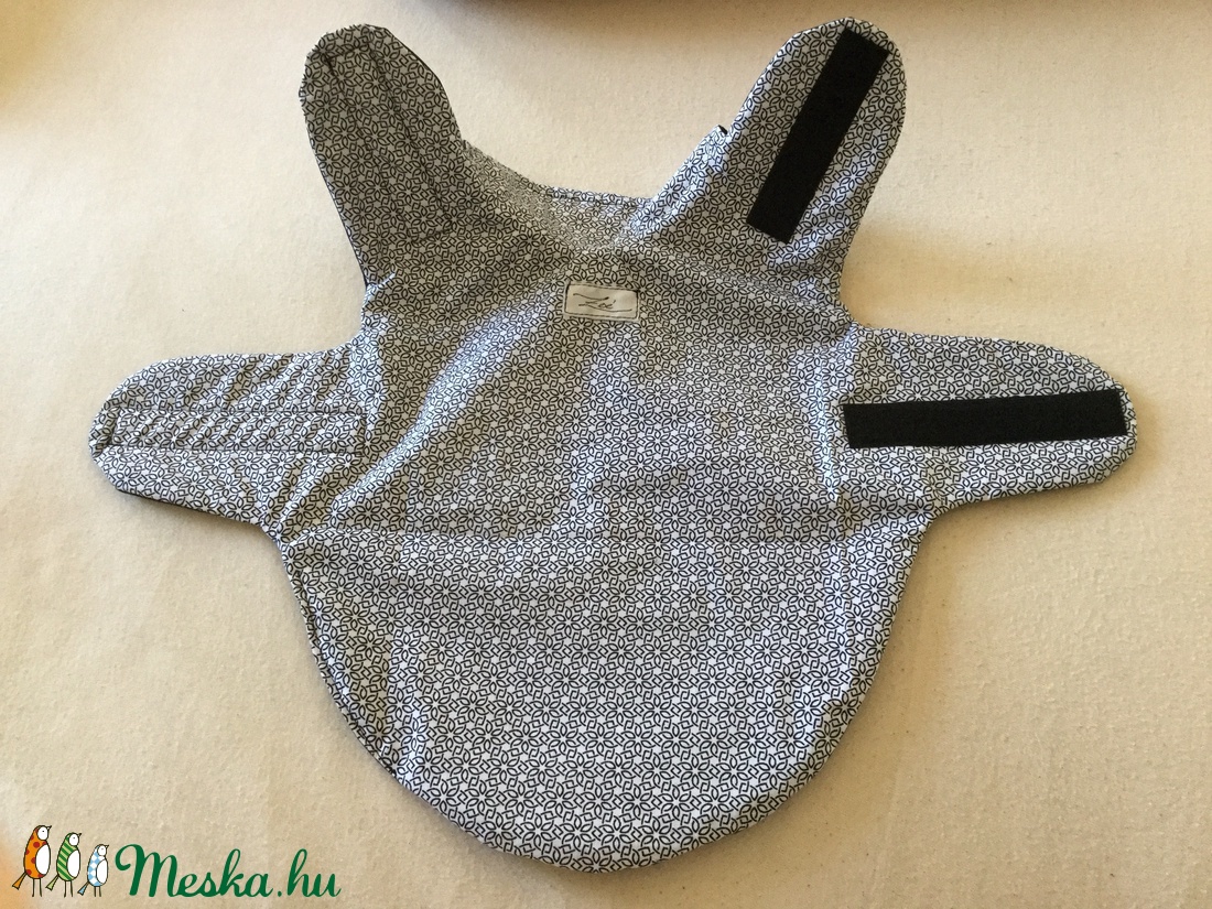 Kutyaruha-esőkabát fekete-mintás béléssel 30 cm - otthon & életmód - kisállatoknak - kutyáknak - Meska.hu