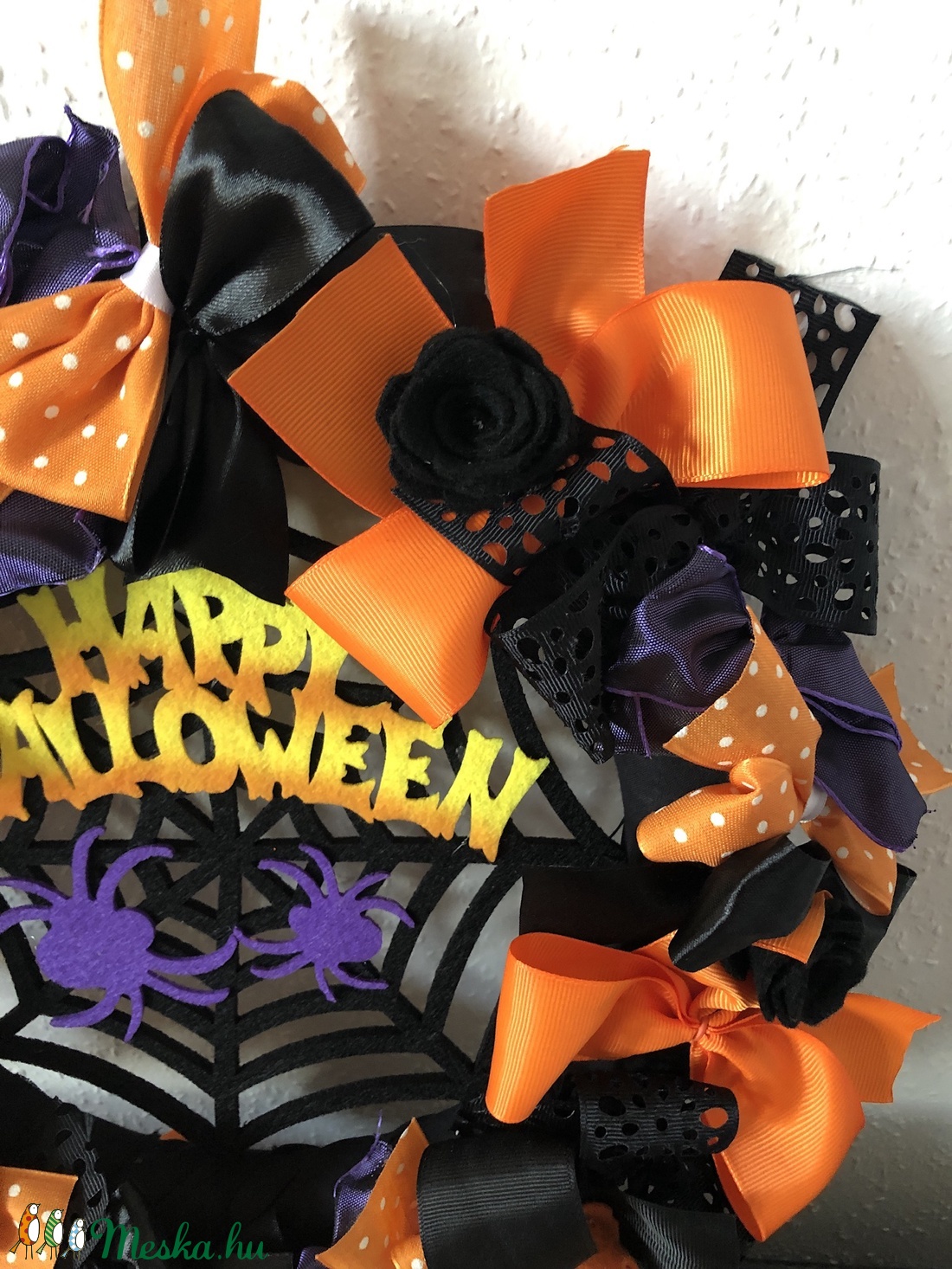 Halloween koszorú - otthon & életmód - dekoráció - halloween - halloweeni ajtódíszek és ablakdíszek - Meska.hu Halloween koszorú - otthon & életmód - dekoráció - halloween - halloweeni ajtódíszek és ablakdíszek - Meska.hu