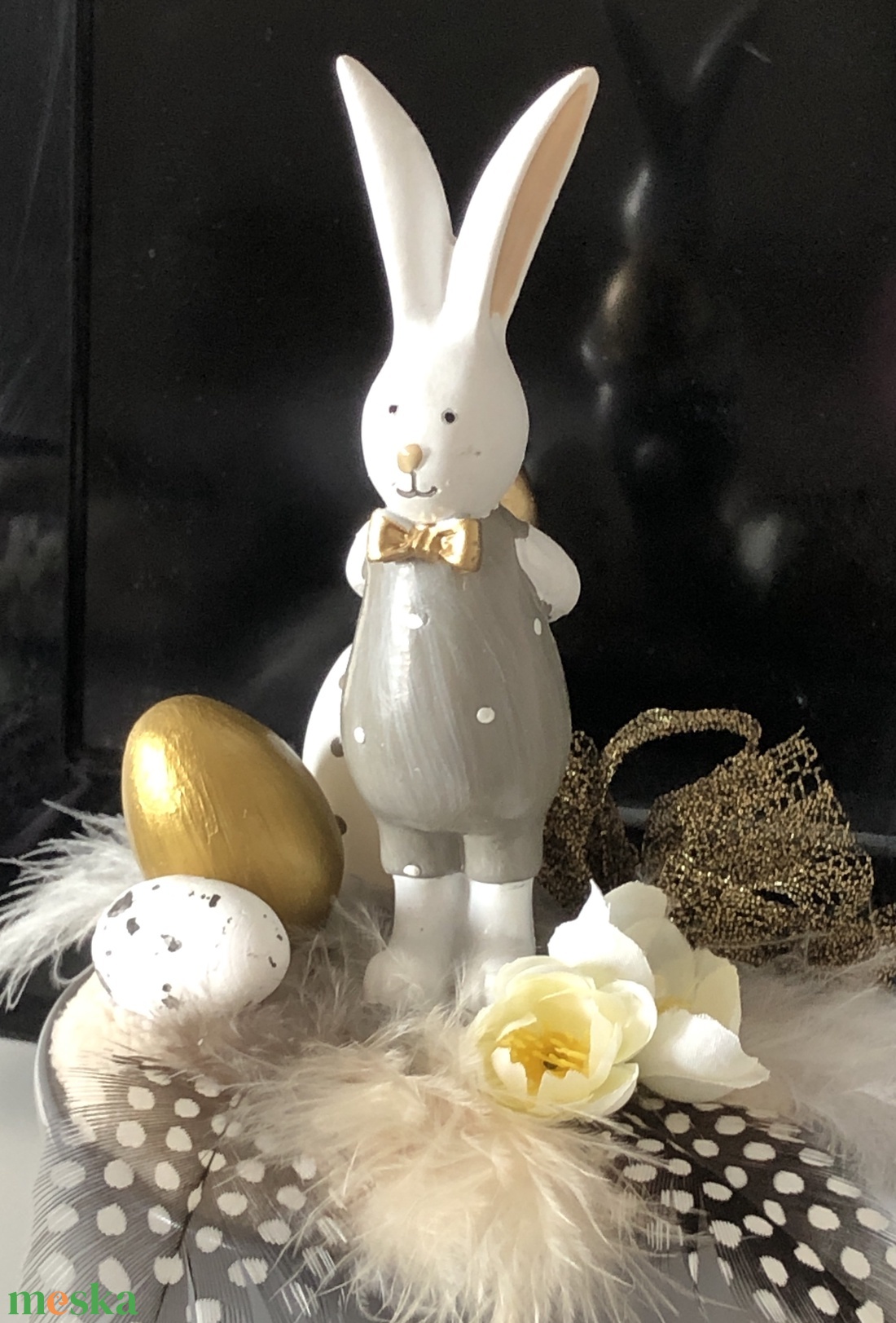 Húsvéti nyuszi asztali dísz - otthon & életmód - dekoráció - asztal és polc dekoráció - asztaldísz - Meska.hu
