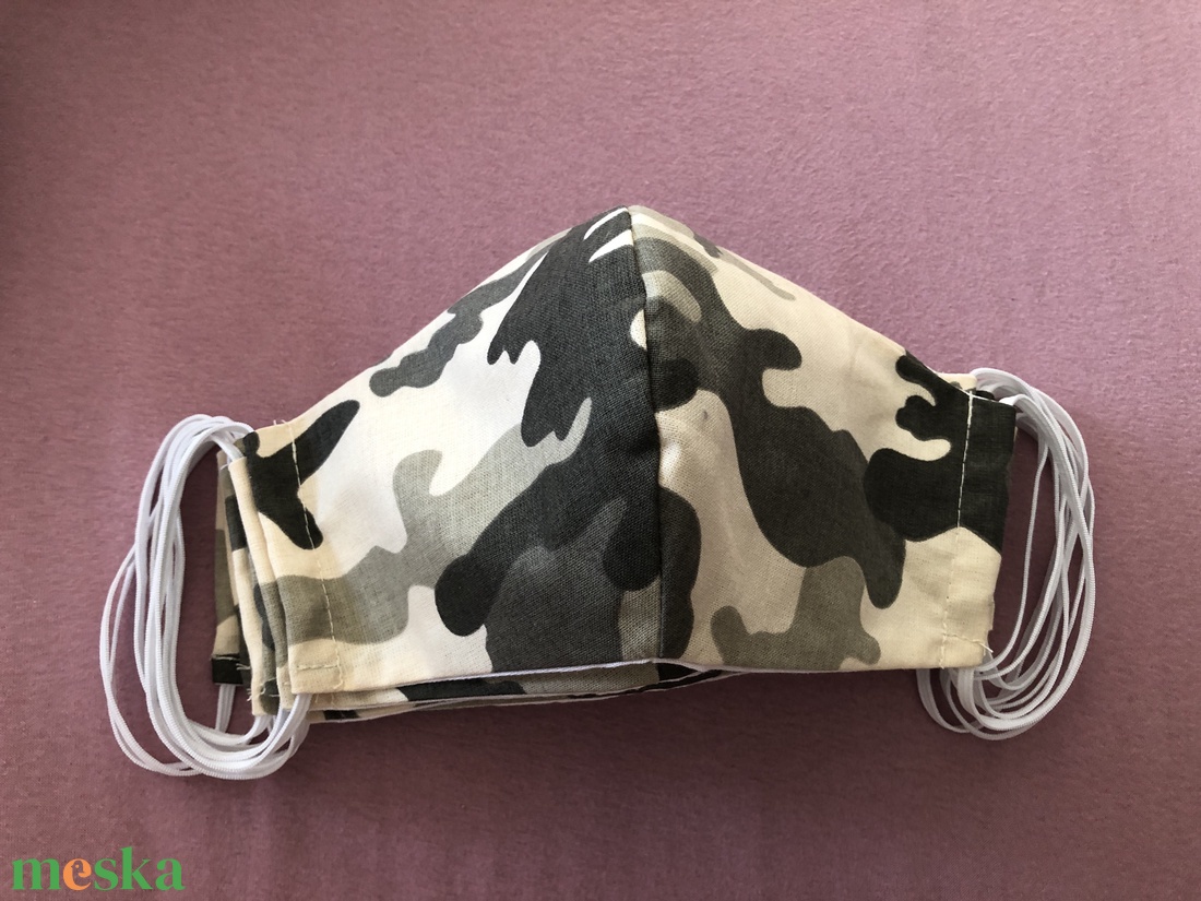 Szájmaszk terepmintás khaki-beige - férfi & uniszex - férfi & uniszex - Meska.hu