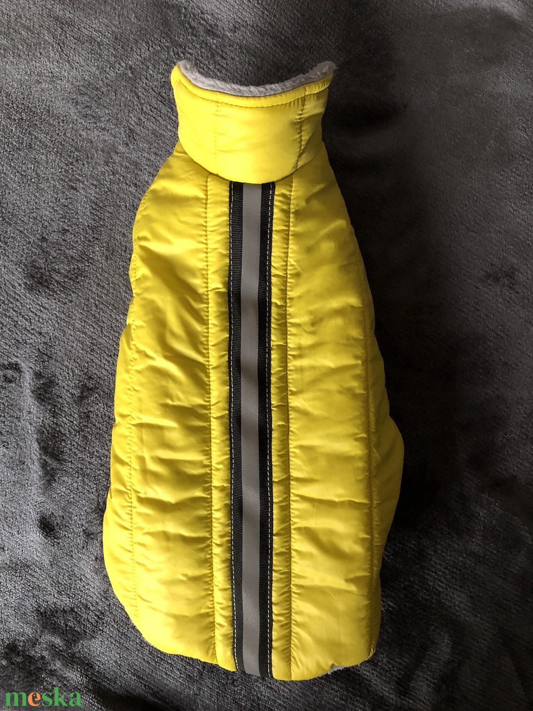 Kutyaruha wellsoft  béléssel limezöld-barna 30 cm - otthon & életmód - kisállatoknak - kutyáknak - kutya ruházat - Meska.hu