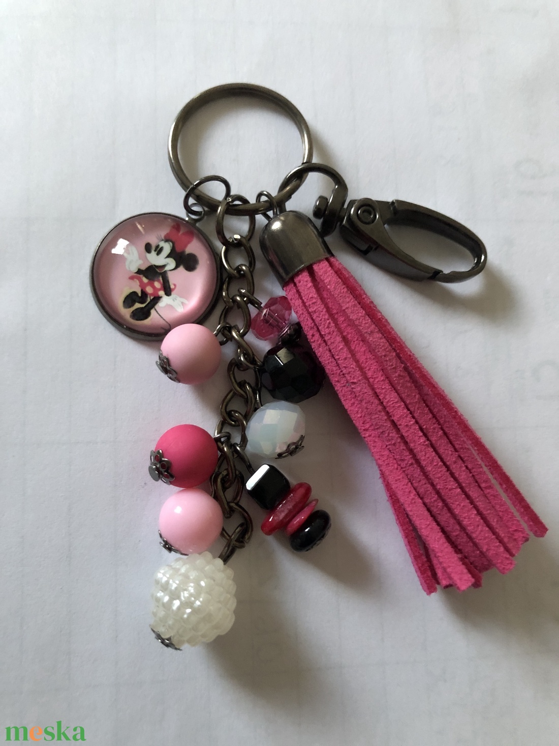 � Minnie � rózsaszín kulcstartó,táskadísz  - táska & tok - kulcstartó & táskadísz - kulcstartó - Meska.hu