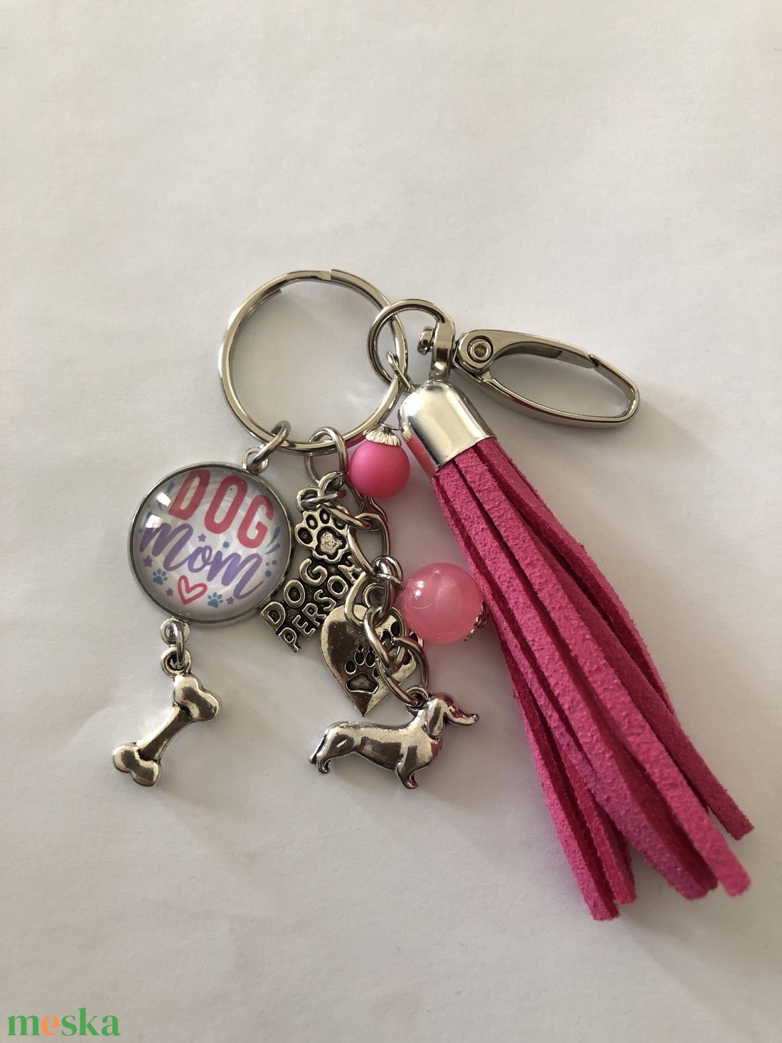 Kutyusos kulcstartó,táskadísz pink - táska & tok - kulcstartó & táskadísz - táskadísz - Meska.hu Kutyusos kulcstartó,táskadísz pink - táska & tok - kulcstartó & táskadísz - táskadísz - Meska.hu