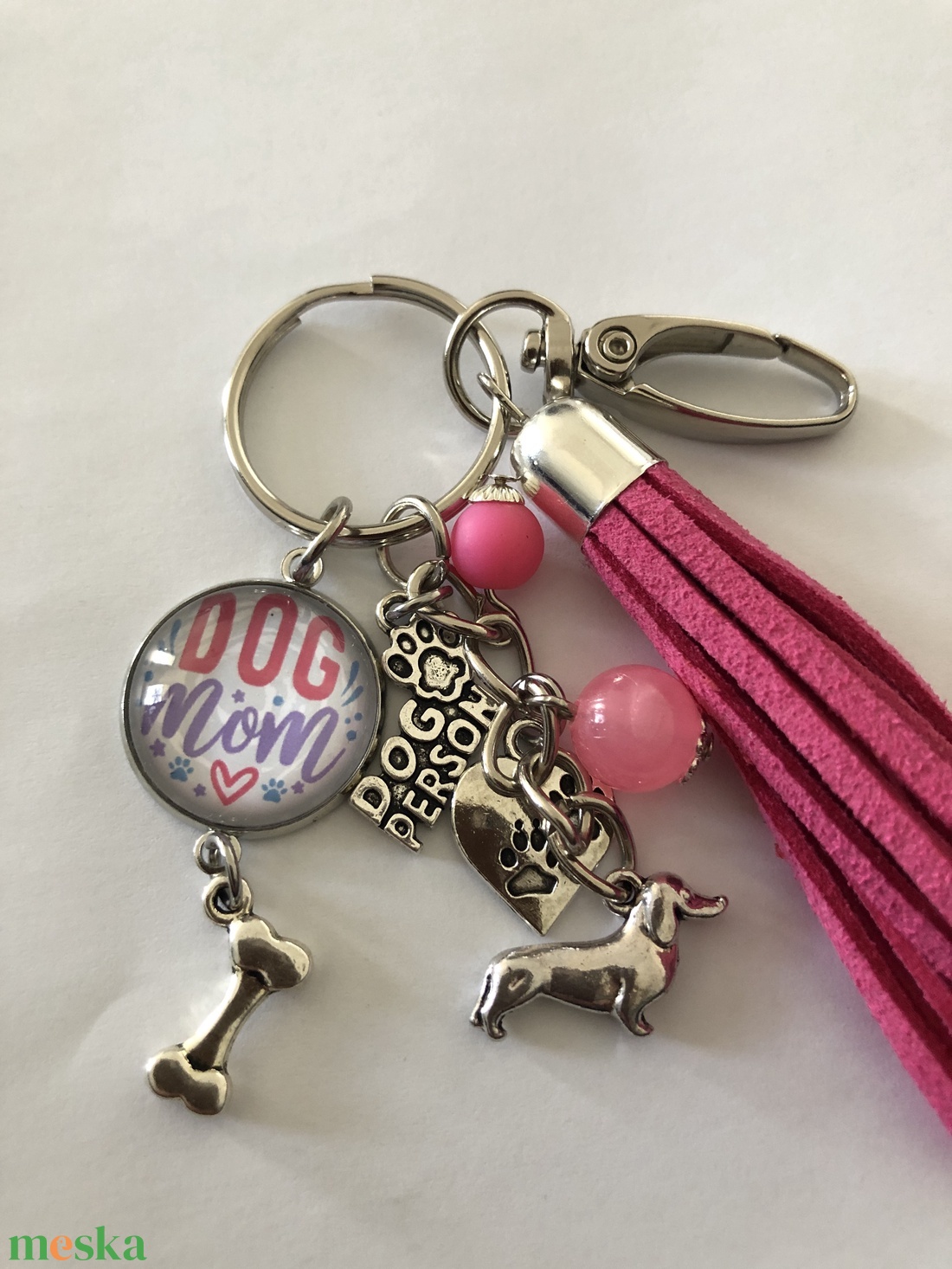 Kutyusos kulcstartó,táskadísz pink - táska & tok - kulcstartó & táskadísz - táskadísz - Meska.hu Kutyusos kulcstartó,táskadísz pink - táska & tok - kulcstartó & táskadísz - táskadísz - Meska.hu