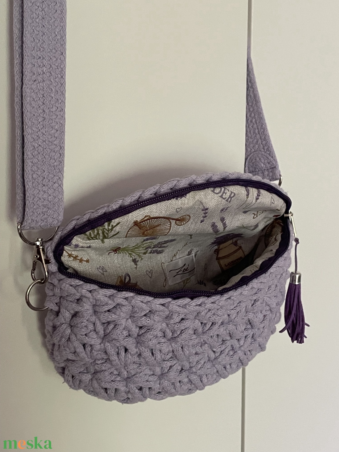 Púder rózsaszín és levendula horgolt crossbody táska - táska & tok - kézitáska & válltáska - válltáska - Meska.hu Púder rózsaszín és levendula horgolt crossbody táska - táska & tok - kézitáska & válltáska - válltáska - Meska.hu