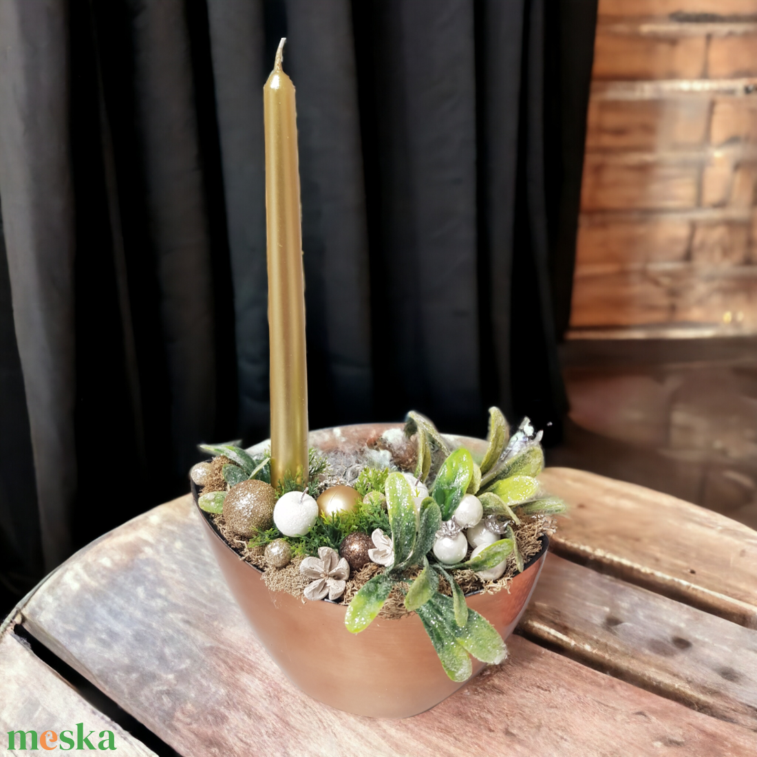 Ünnepi asztaldísz gyertyával - karácsony - adventi díszek - adventi asztaldísz - Meska.hu Ünnepi asztaldísz gyertyával - karácsony - adventi díszek - adventi asztaldísz - Meska.hu