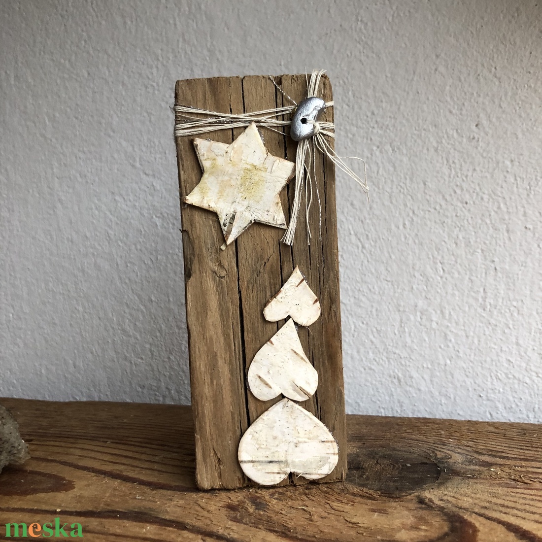 Téli dekoráció szőlőkaróból (upcycling) - karácsony - adventi díszek - adventi asztaldísz - Meska.hu Téli dekoráció szőlőkaróból (upcycling) - karácsony - adventi díszek - adventi asztaldísz - Meska.hu