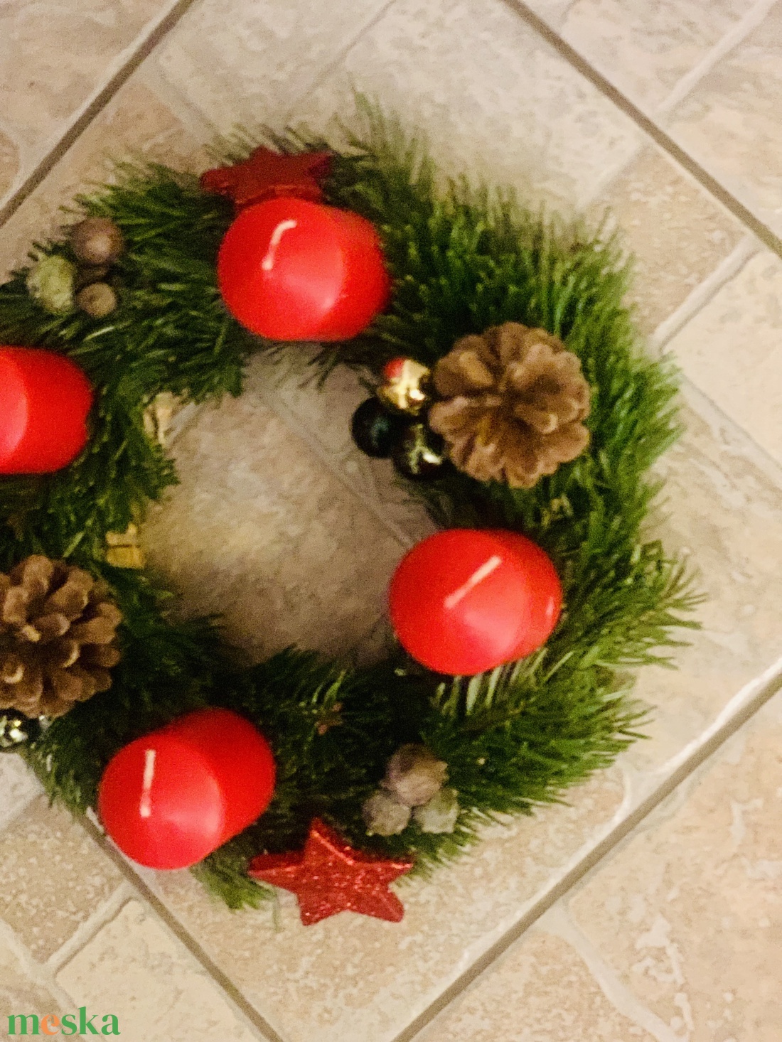 Adventi koszorú  - karácsony - adventi díszek - adventi koszorú - Meska.hu