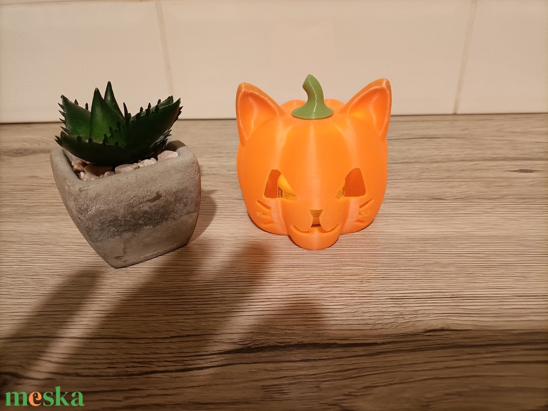 Cica Tökfej  lámpás  - otthon & életmód - dekoráció - halloween - halloweeni lámpás - Meska.hu
