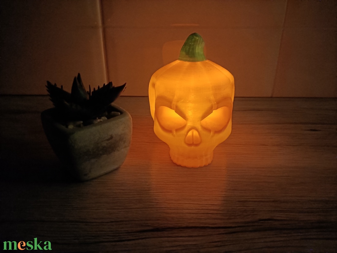 Koponya Tök lámpás - otthon & életmód - dekoráció - halloween - halloweeni lámpás - Meska.hu