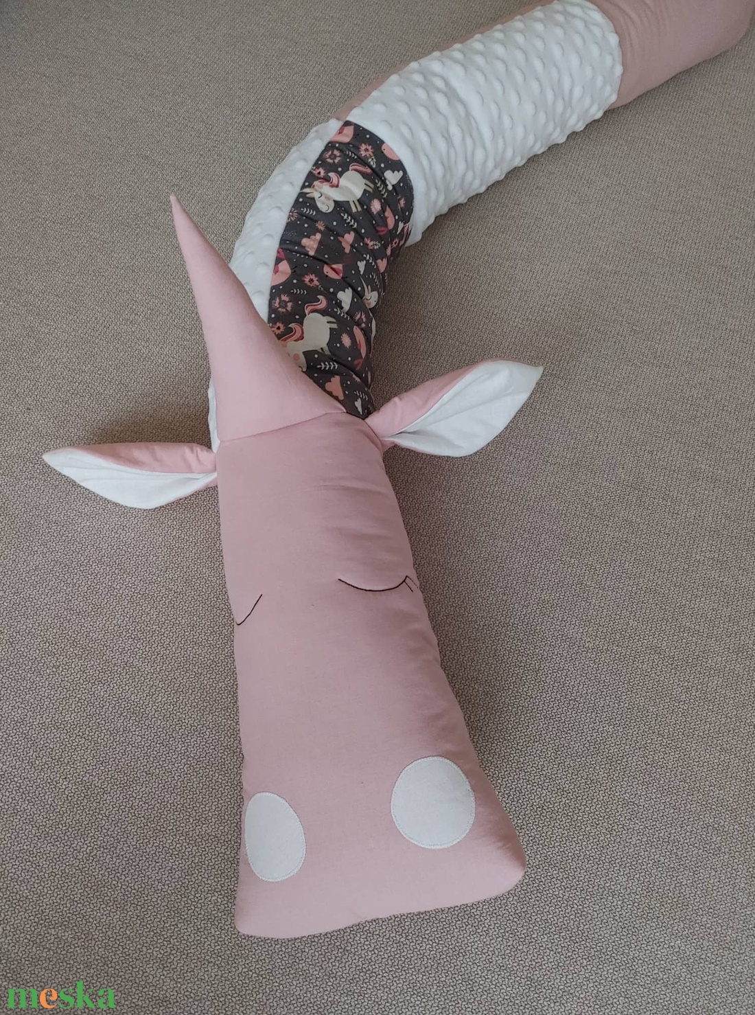 ,,ZOLICA Állatfejes hengerpárna/rácsvédő. UNICORNIS - otthon & életmód - babaszoba, gyerekszoba - babaszoba, gyerekszoba - Meska.hu