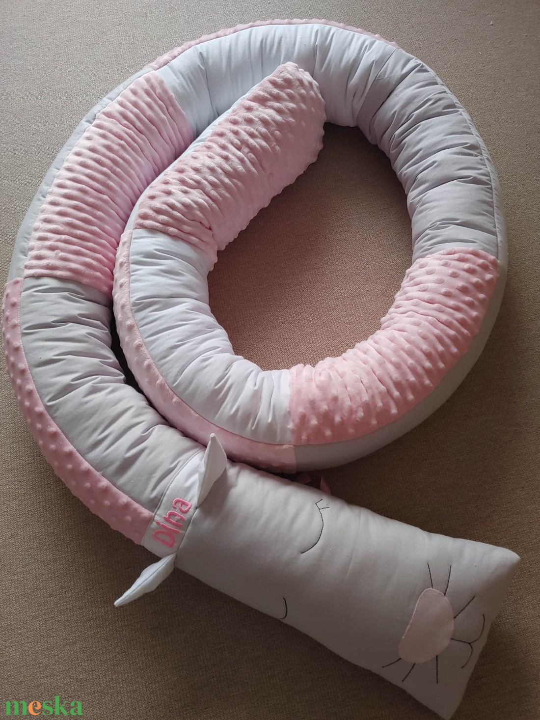 ,,ZOLICA Állatfejes hengerpárna/rácsvédő. CICA - otthon & életmód - babaszoba, gyerekszoba - babaszoba, gyerekszoba - Meska.hu