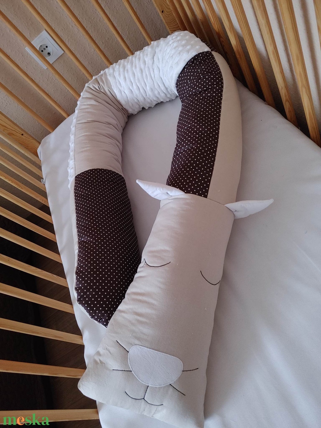 ,,ZOLICA Állatfejes hengerpárna/rácsvédő. CICA - otthon & életmód - babaszoba, gyerekszoba - babaszoba, gyerekszoba - Meska.hu