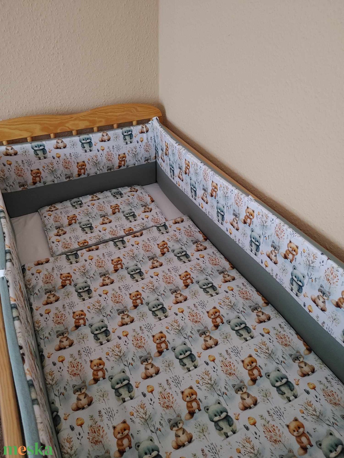 ,,ZOLICA Babaágynemű szett 4 részes PRÉMIUM PAMUTSZATÉN - Mini kalandorok - otthon & életmód - babaszoba, gyerekszoba - baba ágynemű - Meska.hu