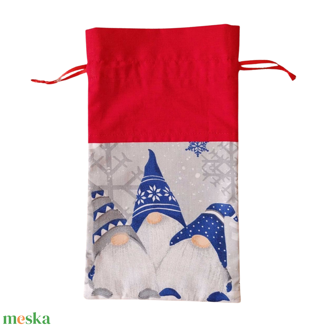 ,,ZOLICA Mikulászsák - Kék manók - karácsony - mikulás - mikulás zsák - Meska.hu