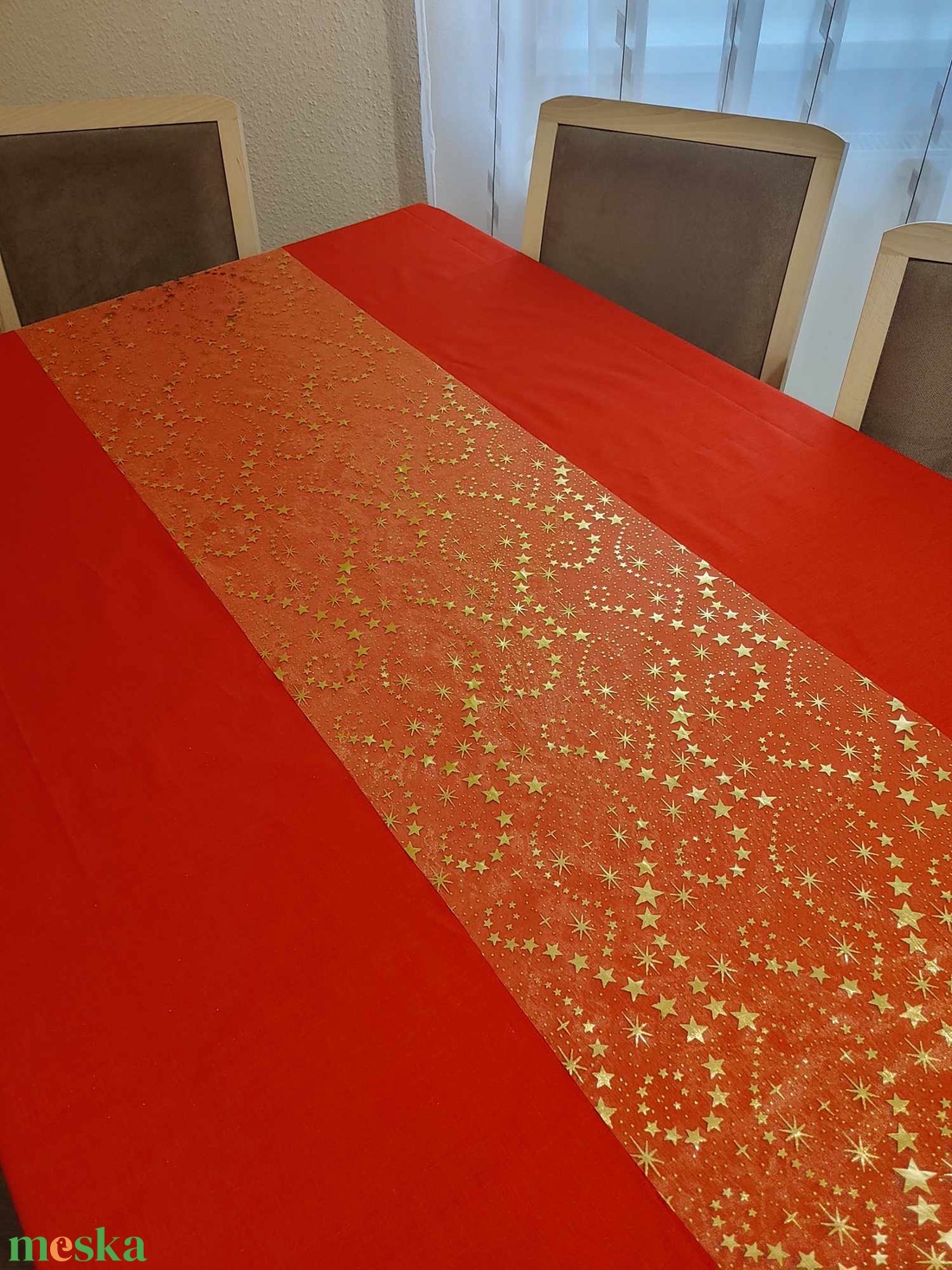 ,,ZOLICA Organza tekercs - Arany - karácsony - karácsonyi lakásdekoráció - ünnepi asztaldekoráció - Meska.hu
