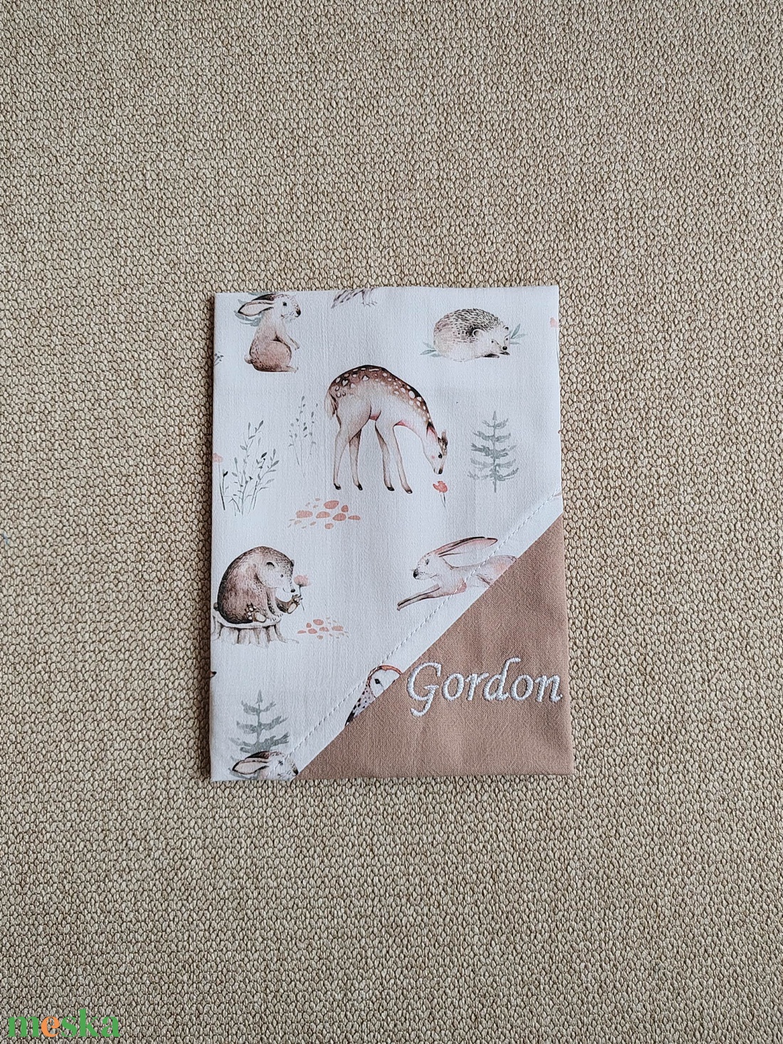 ,,ZOLICA Egészségügyi könyvborító PRÉMIUM PAMUTSZATÉN - Mesés erdő - otthon & életmód - papír, írószer - egészségügyi kiskönyv borító - Meska.hu