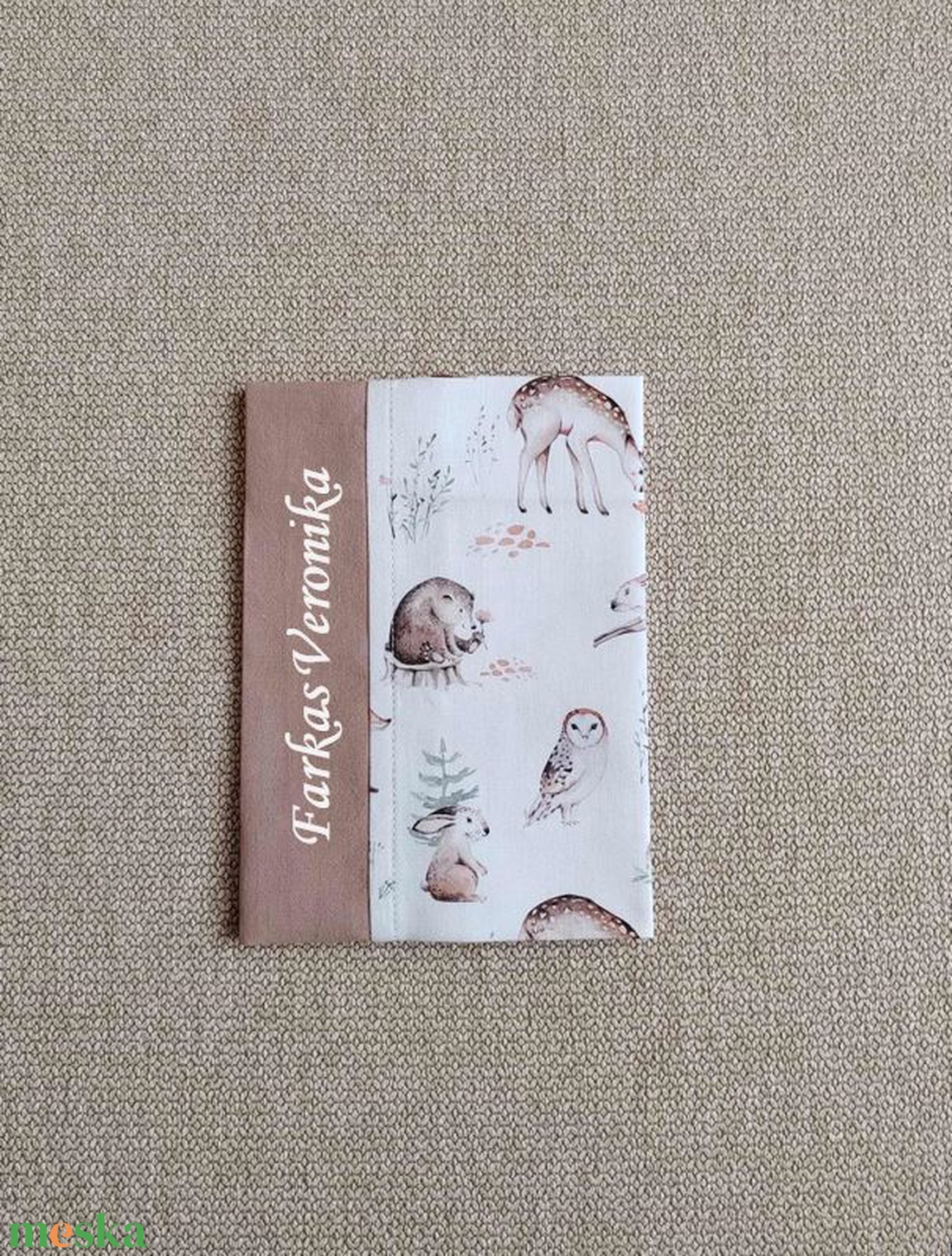 ,,ZOLICA Egészségügyi könyvborító PRÉMIUM  - Mesés erdő II - baba - mama - babaemlékek - egészségügyi kiskönyv borító - Meska.hu