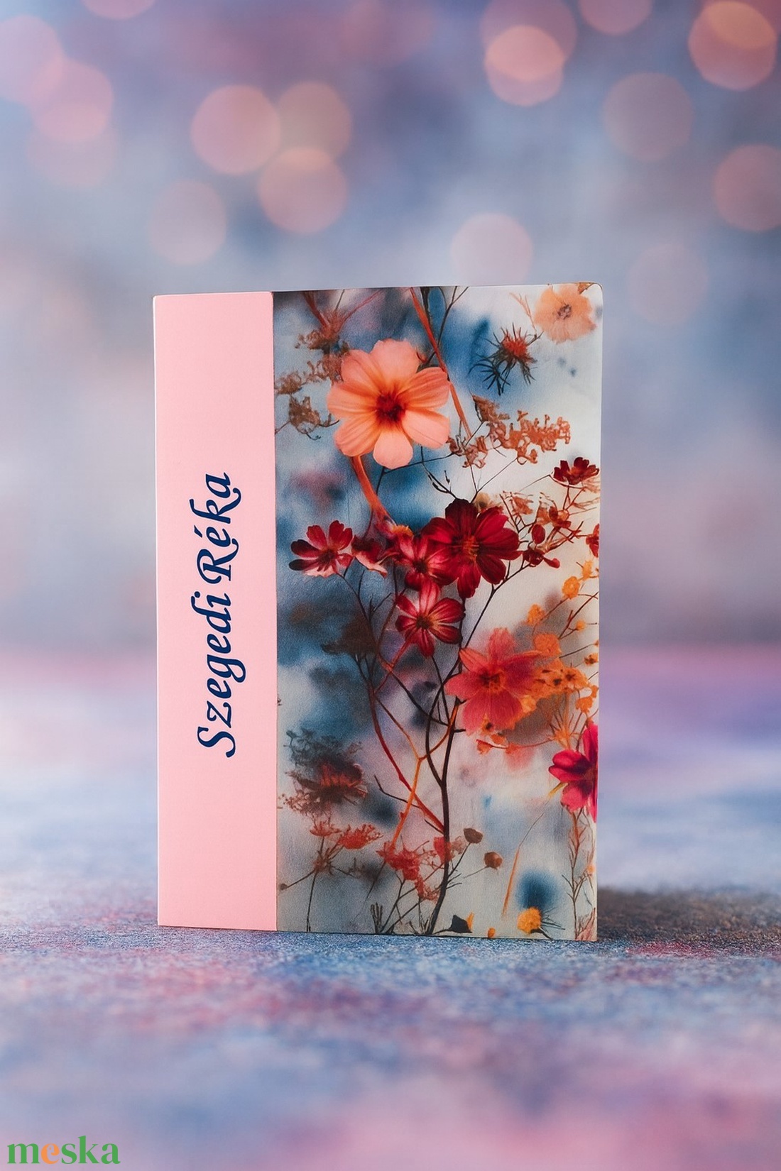 ,,ZOLICA Egészségügyi könyvborító PRÉMIUM PAMUTSZATÉN - virágtenger - baba - mama - babaemlékek - egészségügyi kiskönyv borító - Meska.hu