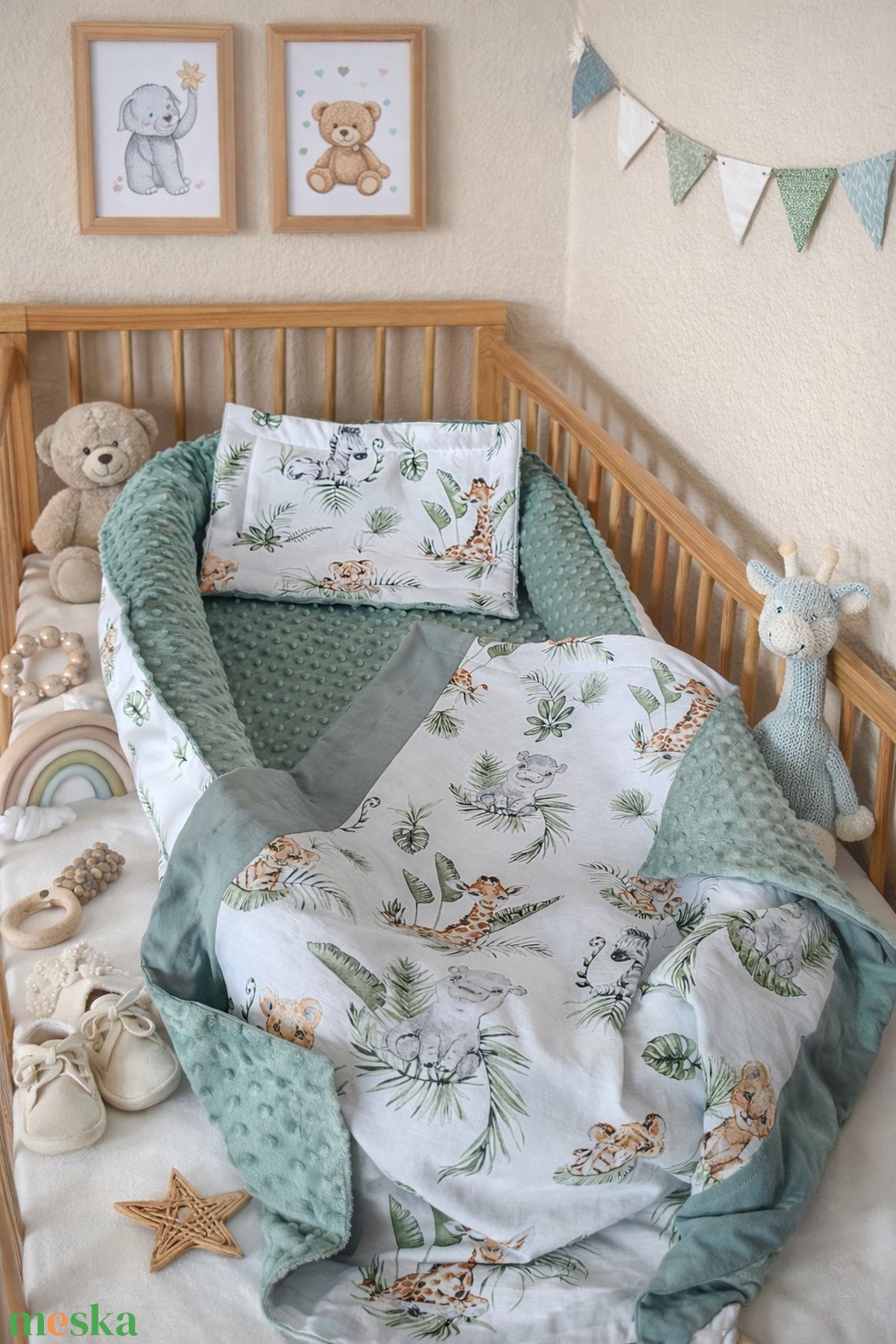 ,,ZOLICA Babafészek szett - Vadállat kölykök - baba - mama - baba ágynemű - Meska.hu